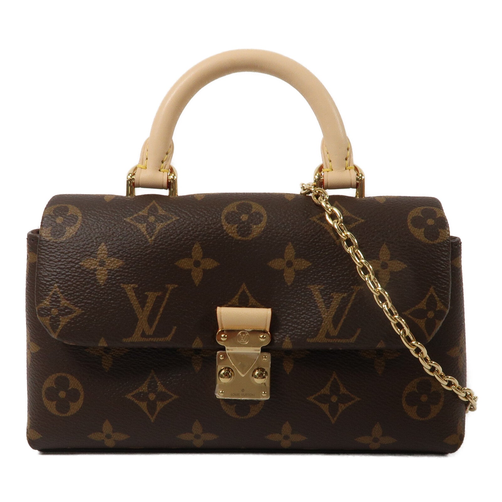 LOUIS VUITTON Monogram Nano Madeleine鏈帶手挽肩背兩用袋