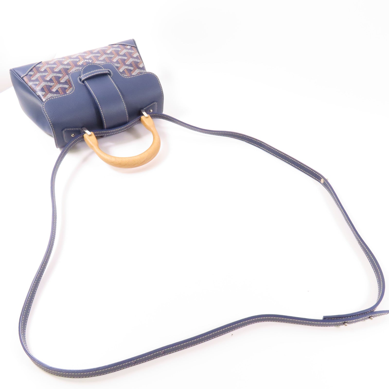 GOYARD SHW Saigon Souple Mini 2 Way Bag SAIGONMINTY07CL07P Coated Canvas Navy