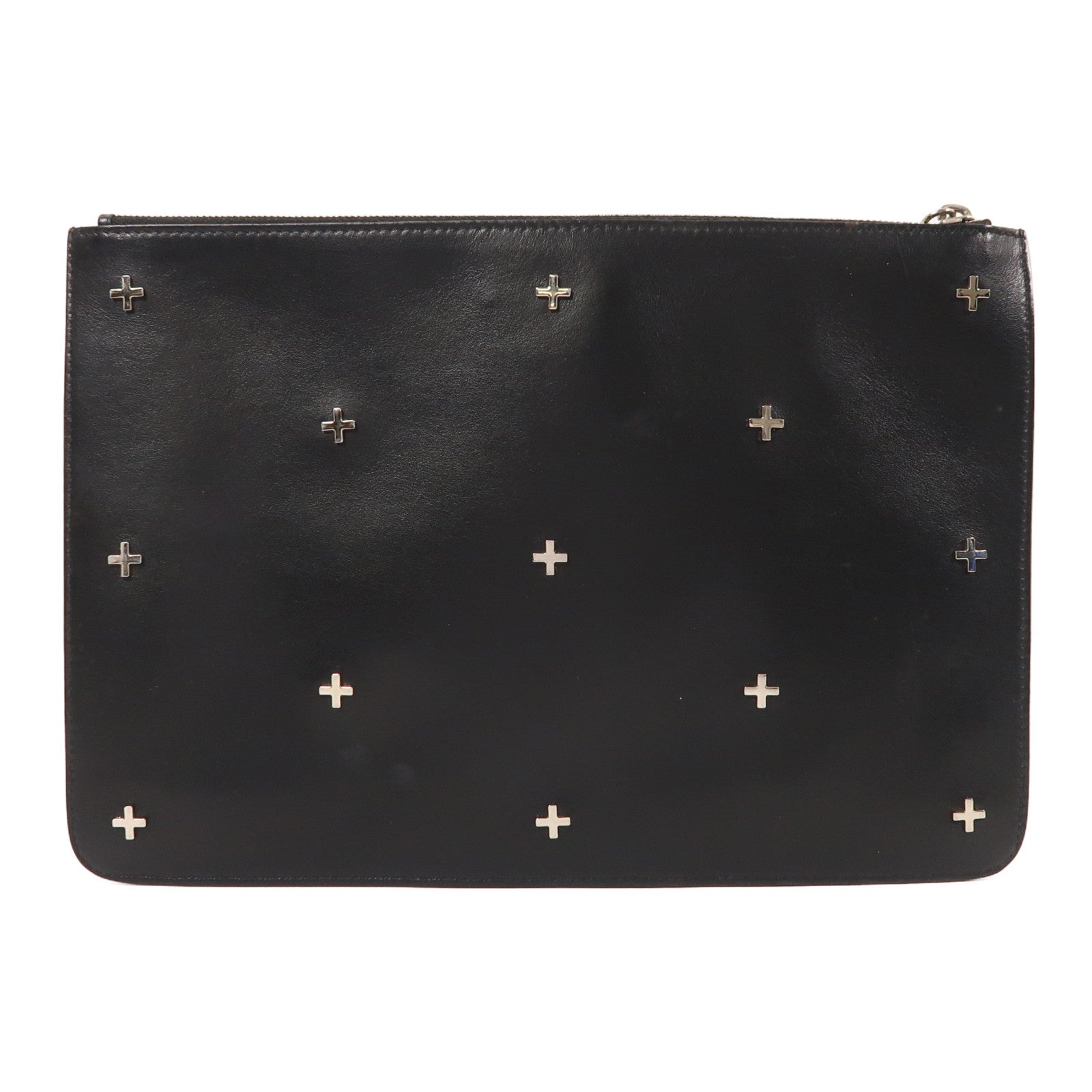 GIVENCHY 牛皮皮革Clutch銀扣手拿包