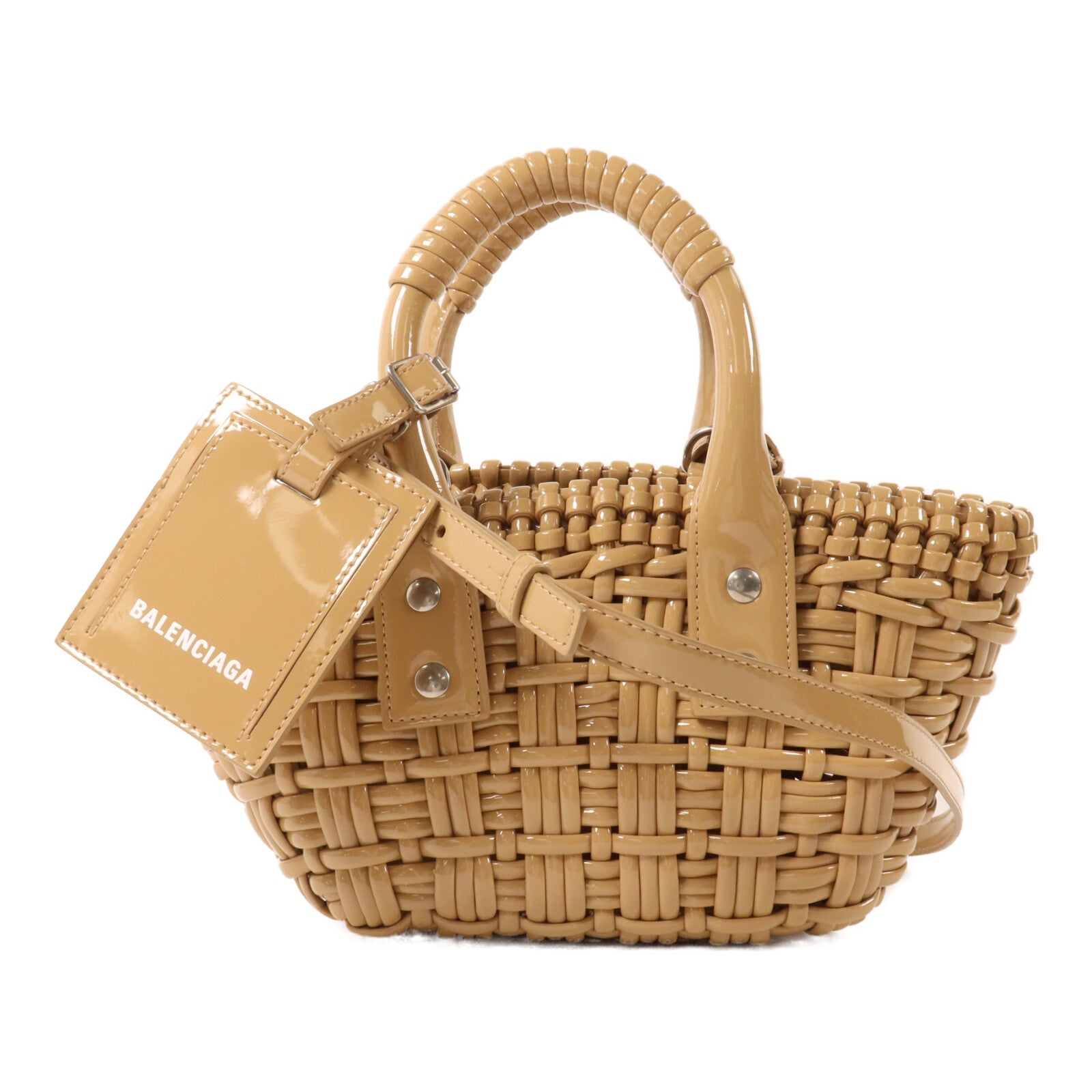 BALENCIAGA 漆皮皮革Bistro XXS手挽肩背兩用袋