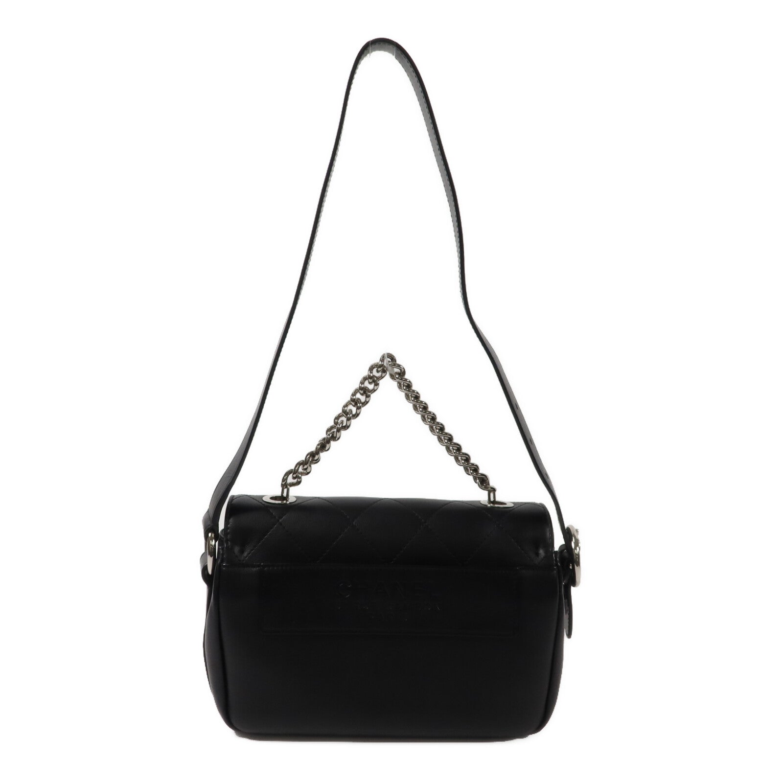CHANEL 牛皮皮革Shoulder Bag鏈帶手挽肩背兩用袋