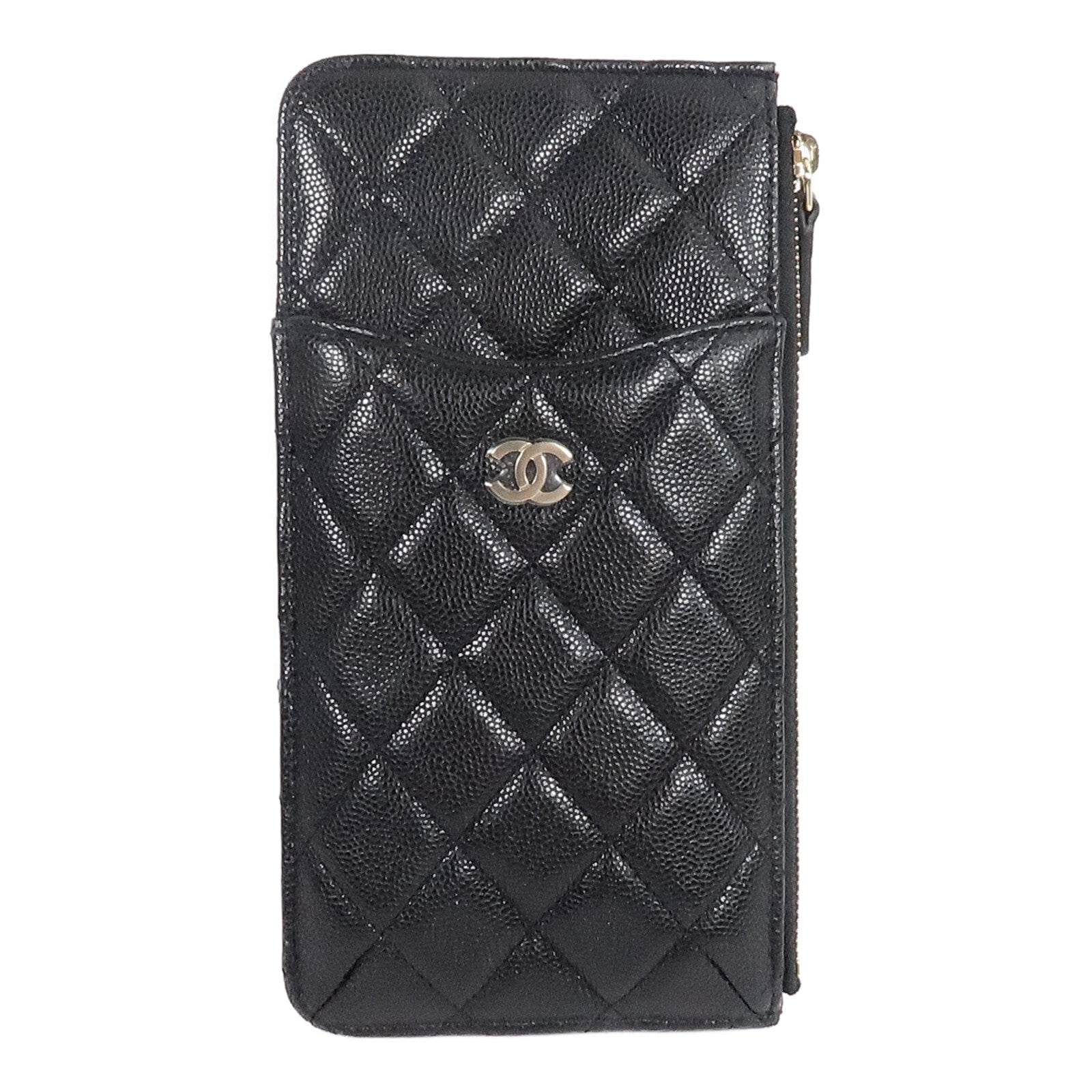 CHANEL 牛皮皮革Phone Pouch W Zipper Wallet手拿包