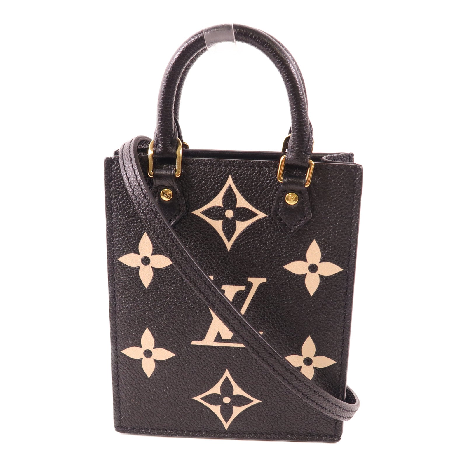 LOUIS VUITTON LV Petit Sac Plat 2Way Shoulder Handbag M57937 Monogram Eepreinte