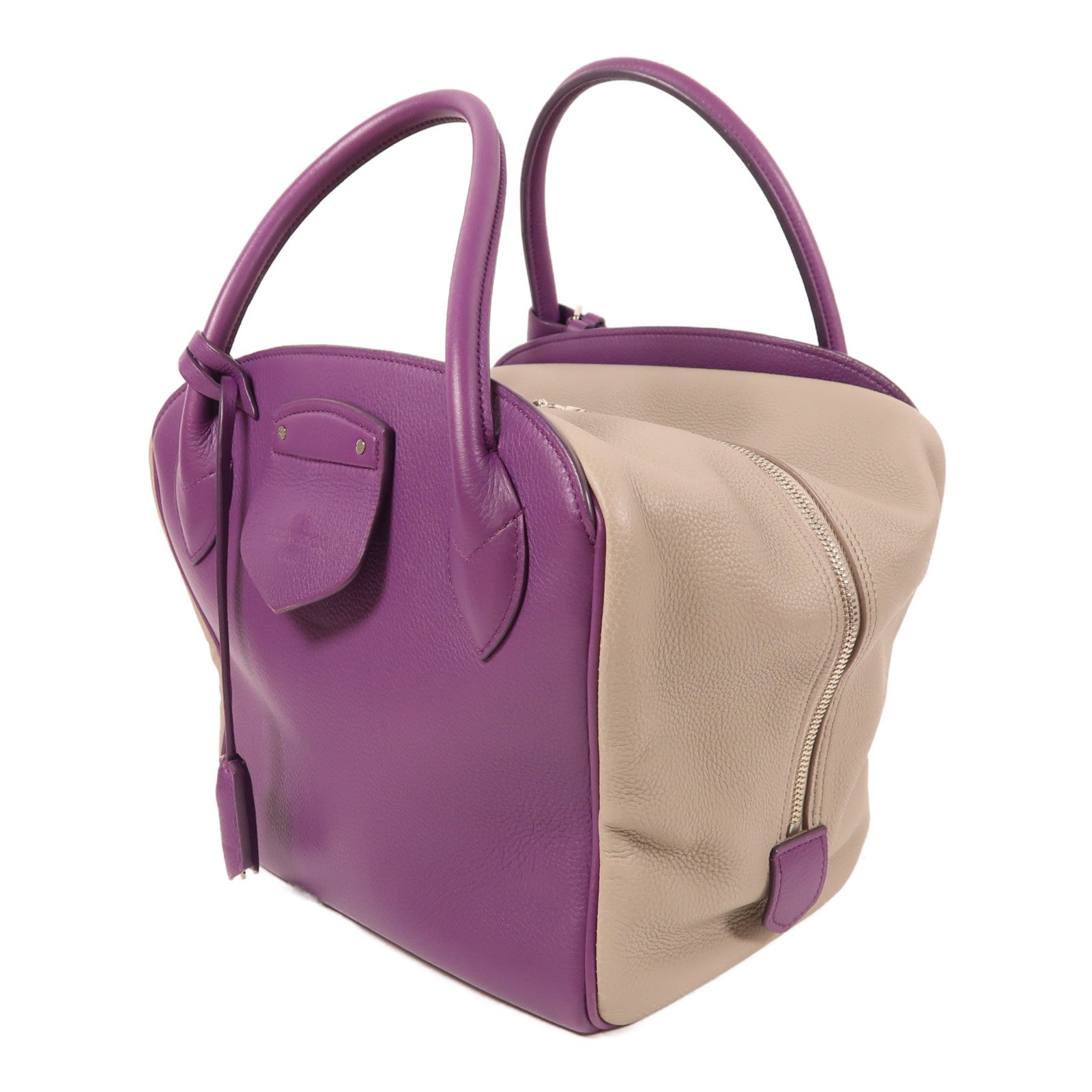 LOUIS VUITTON (PRICE DOWN) LV SHW Milaris Hand Bag Leather Purple/Grey