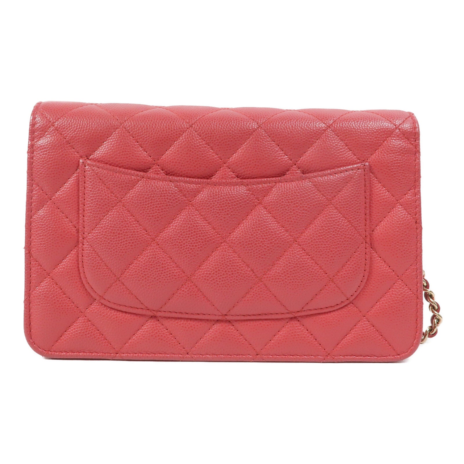 CHANEL 牛皮皮革WOC Wallet On Chain鏈帶肩背袋