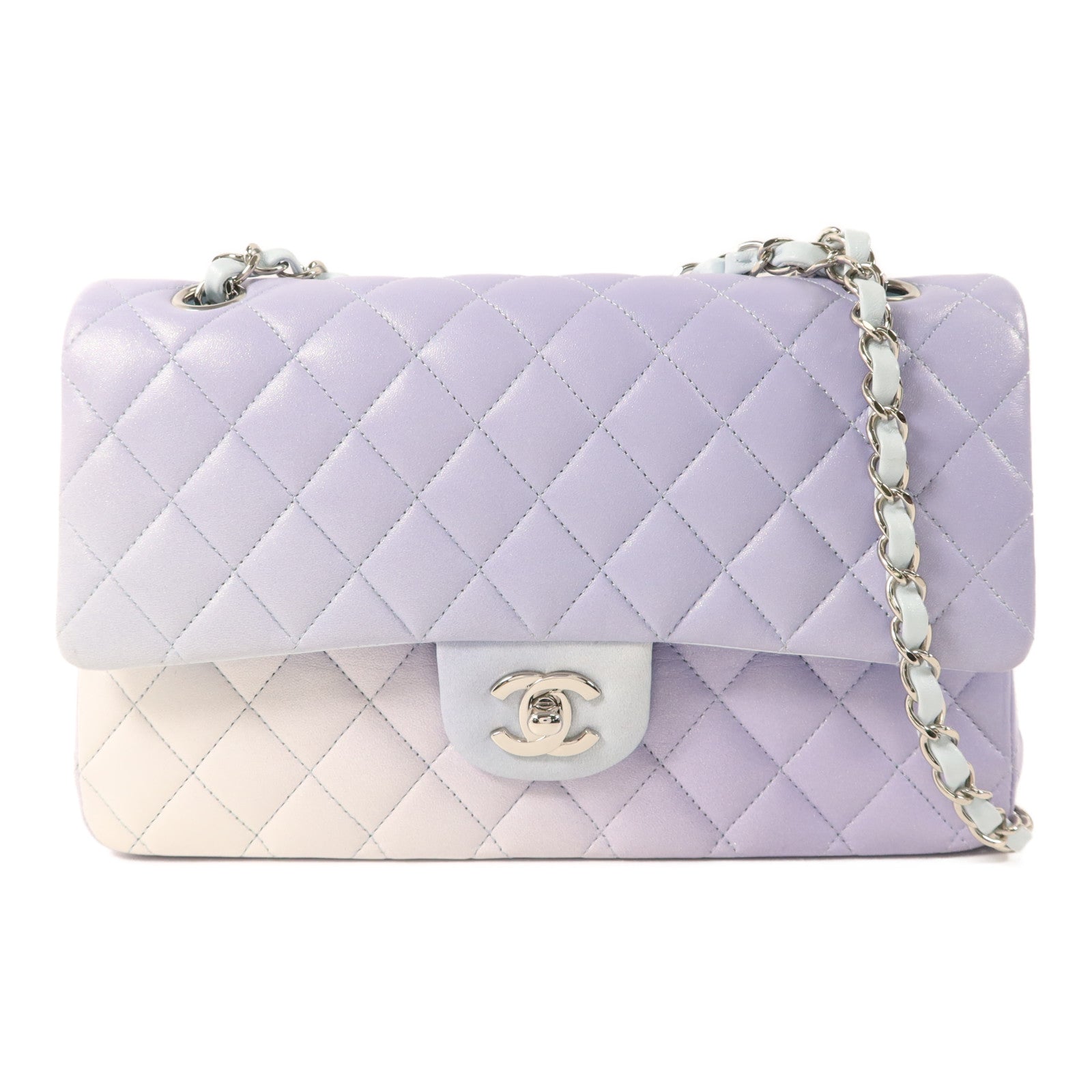 CHANEL 牛皮皮革Classic 25銀扣鏈帶肩背袋