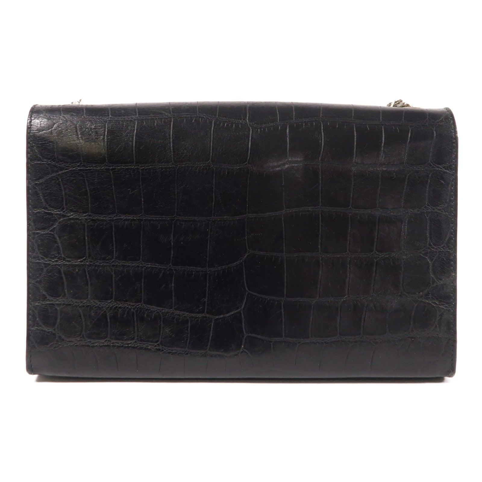 YVES SAINT LAURENT 牛皮皮革Kate Tassel銀扣鏈帶肩背袋