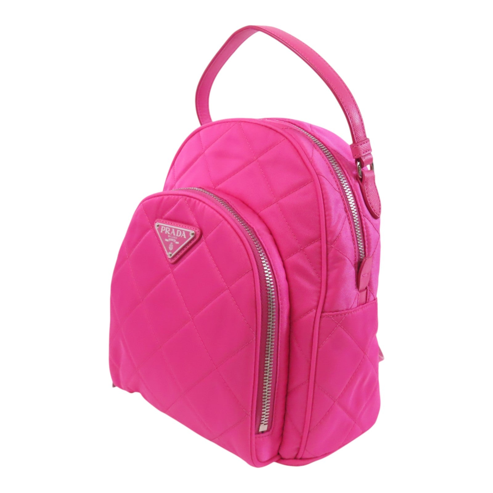 PRADA 尼龍Backpack銀扣背包