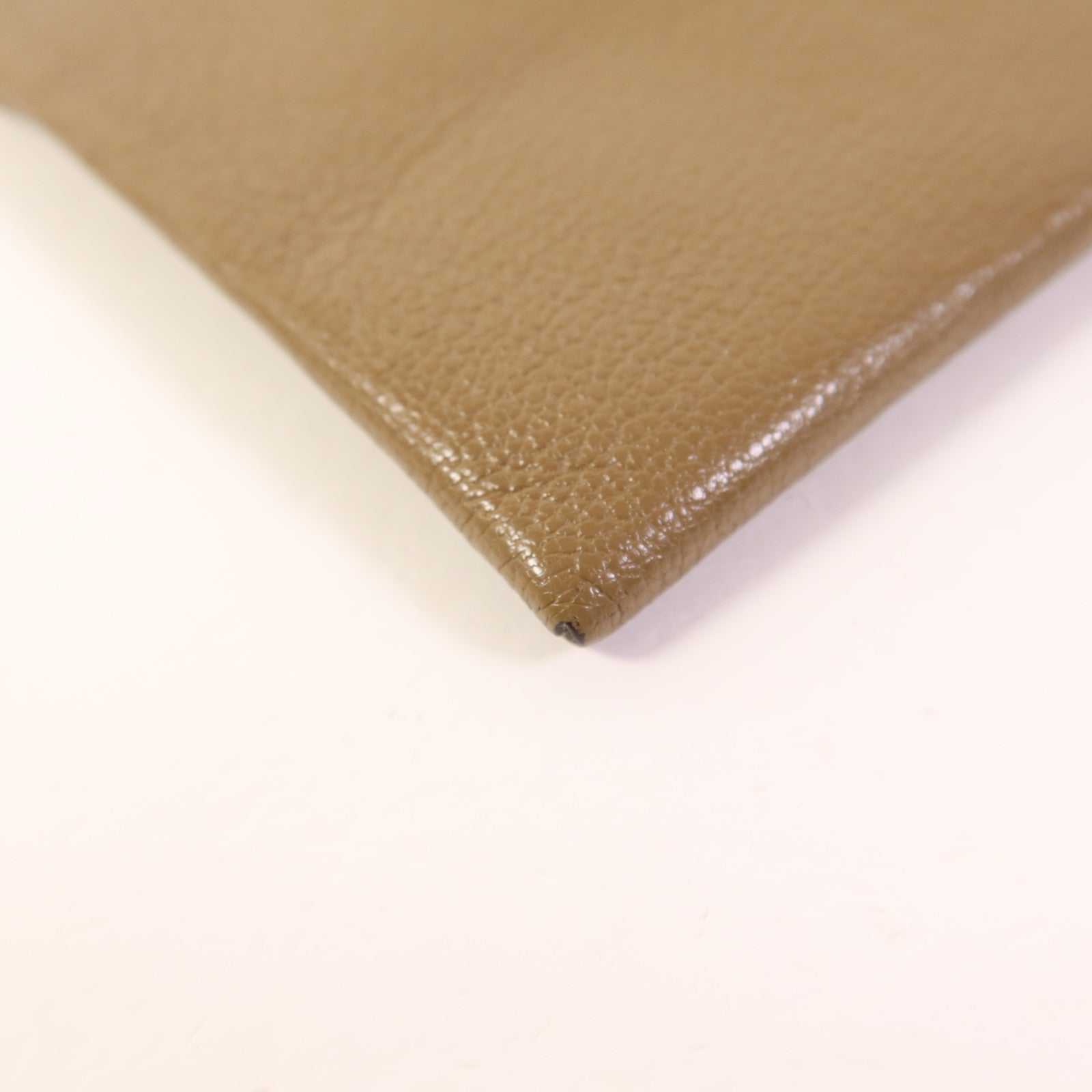 HERMES Chevre皮革Bastia Coin Purse銀扣零錢包Etoupe