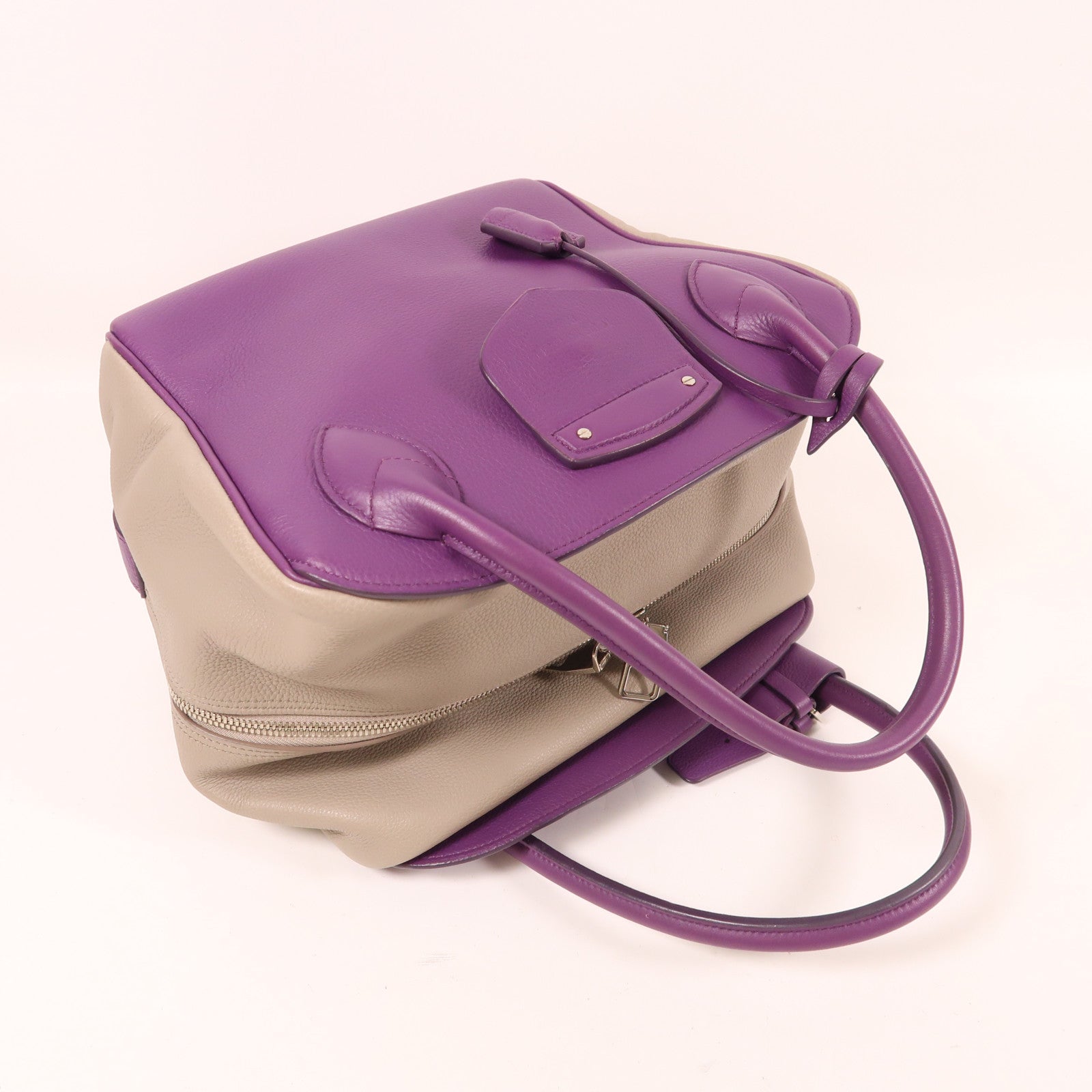 LOUIS VUITTON (PRICE DOWN) LV SHW Milaris Hand Bag Leather Purple/Grey