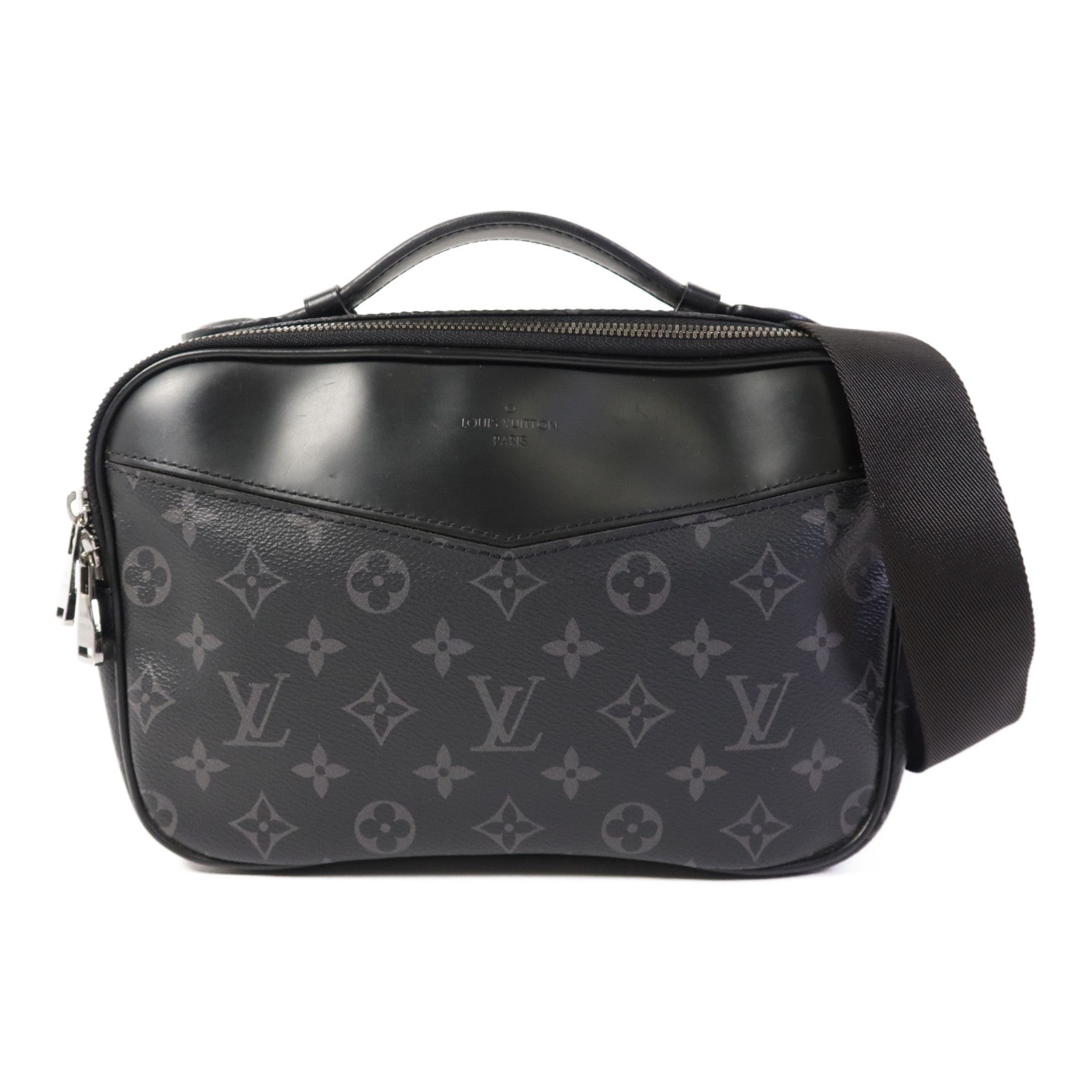 LOUIS VUITTON Monogram Eclipse Bum Bag銀扣手挽肩背兩用袋
