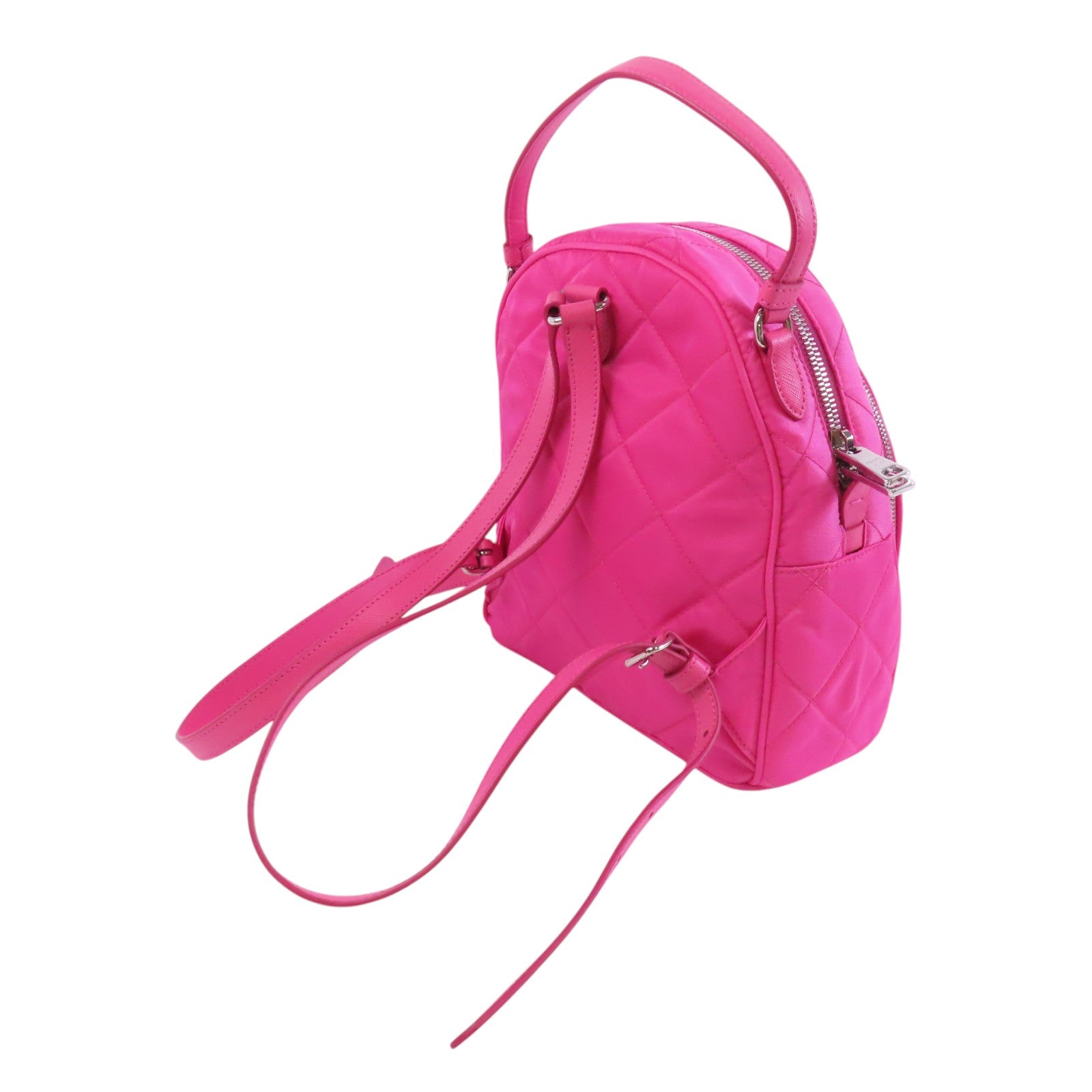 PRADA 尼龍Backpack銀扣背包