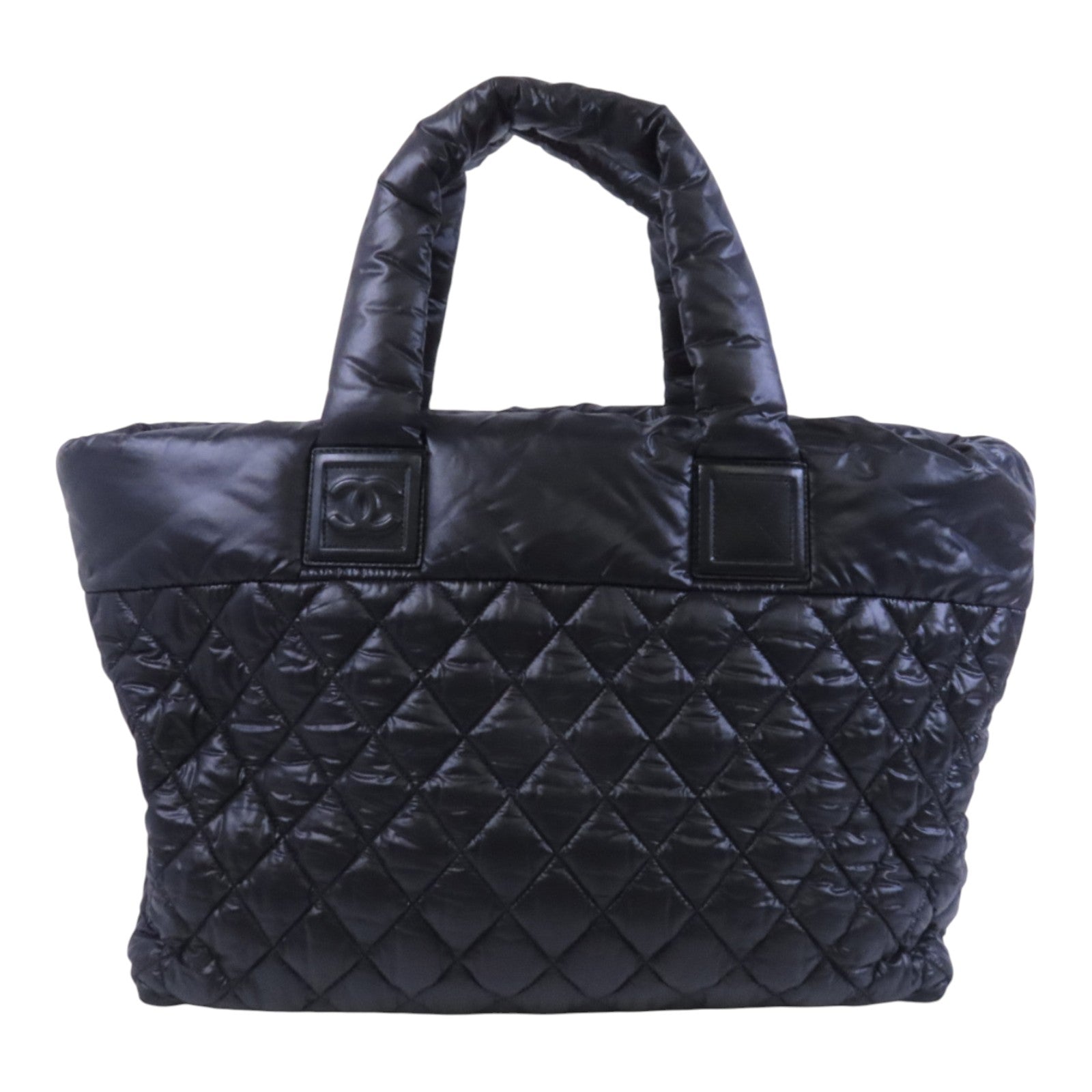 CHANEL 尼龍Coco Cocoon Large銀扣肩背袋