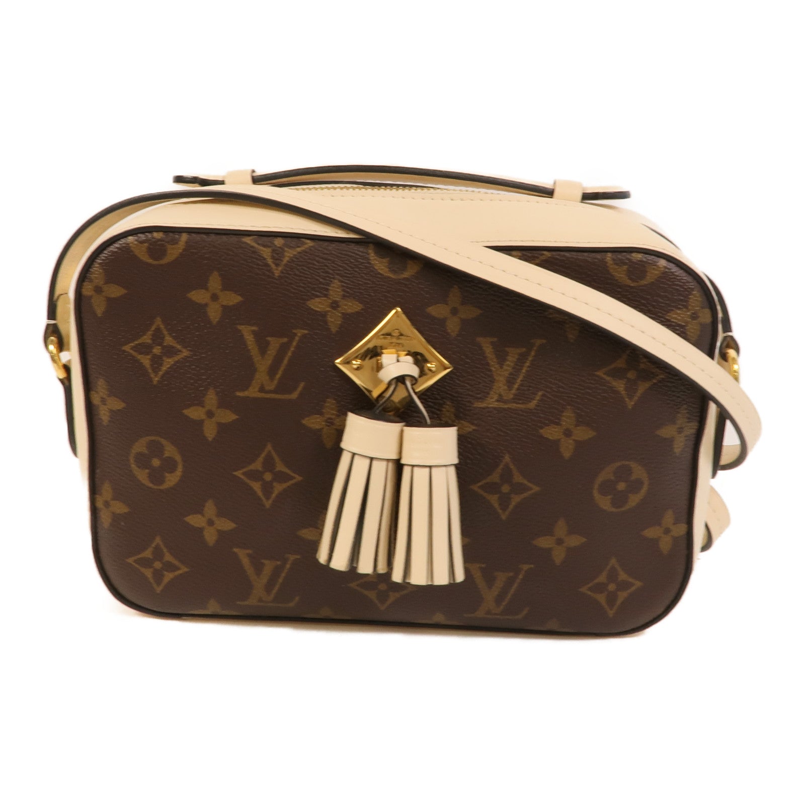 LOUIS VUITTON Monogram Saintonge金扣手挽肩背兩用袋