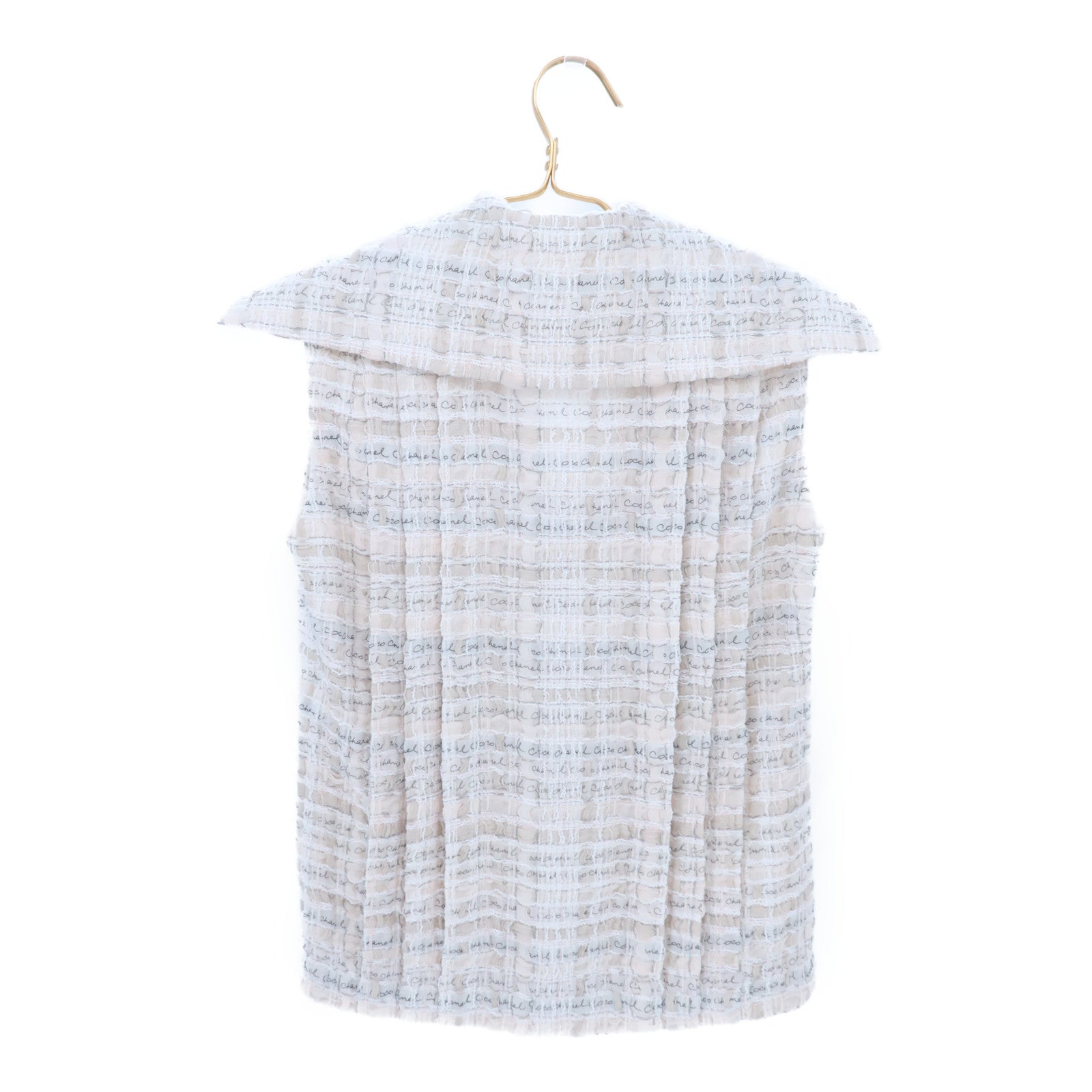 CHANEL Silk/Cotton Tweed Vest上衣