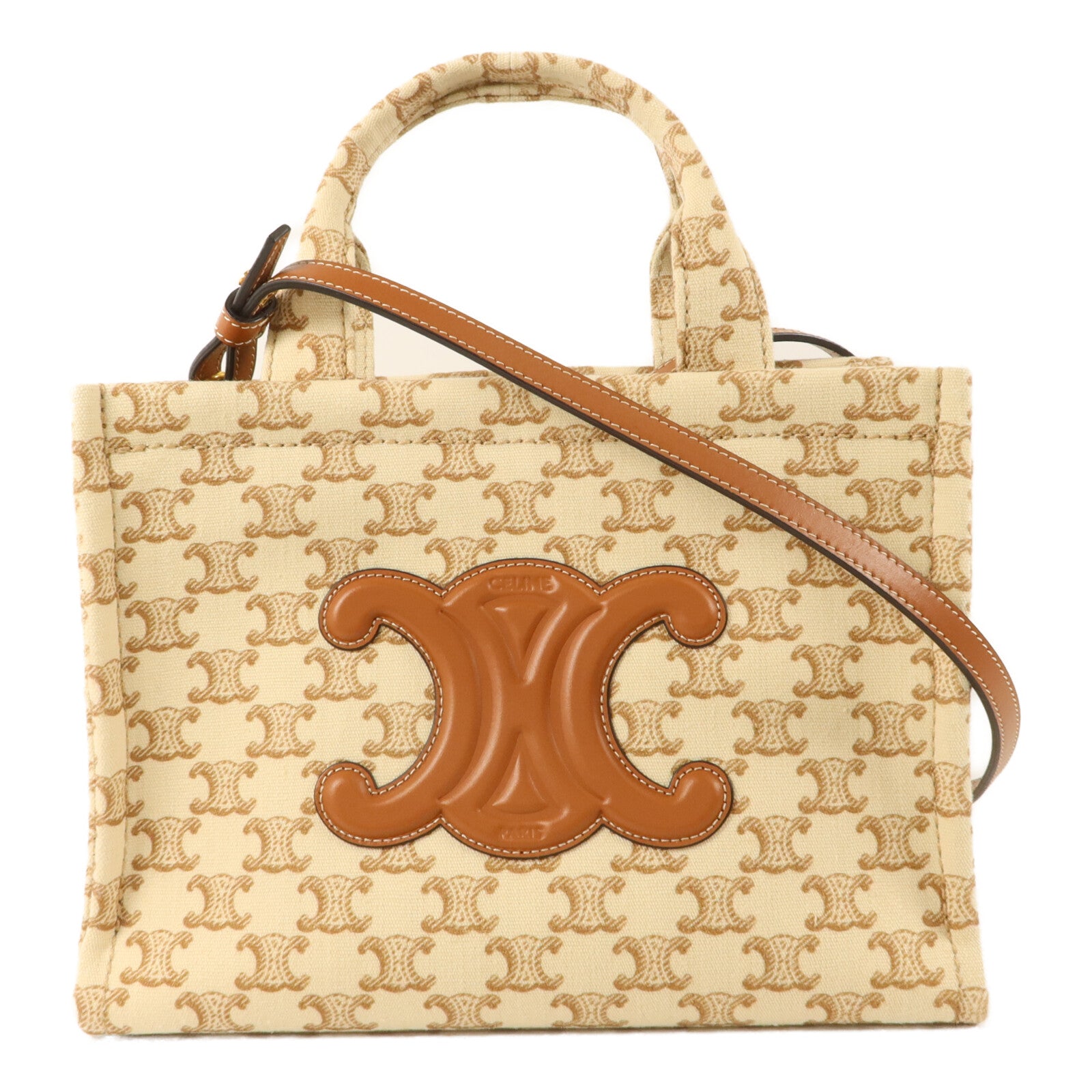 CELINE 帆布Small Cabas Thais手挽肩背兩用袋