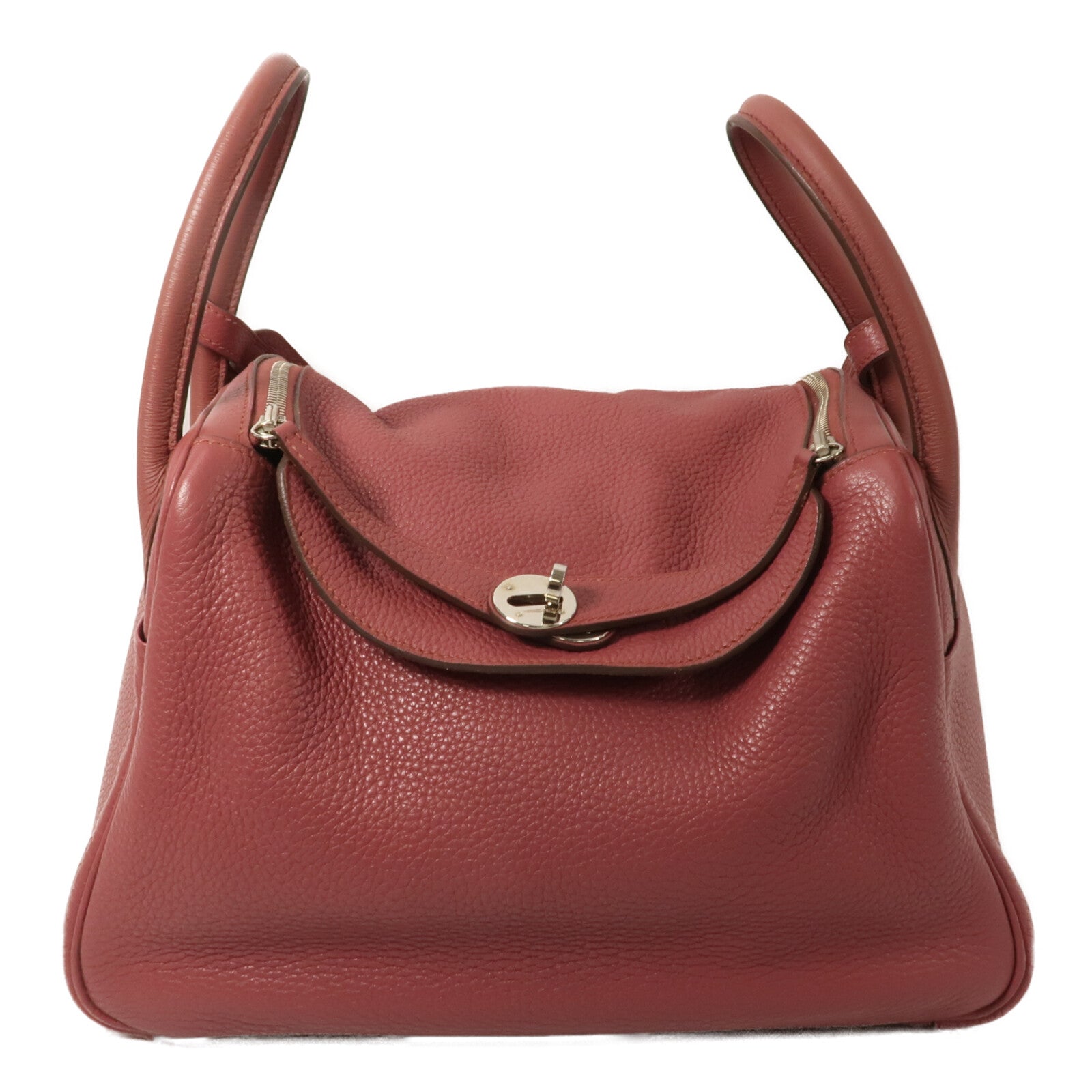 HERMES Clemence皮革Lindy 30手挽肩背兩用袋Rubis