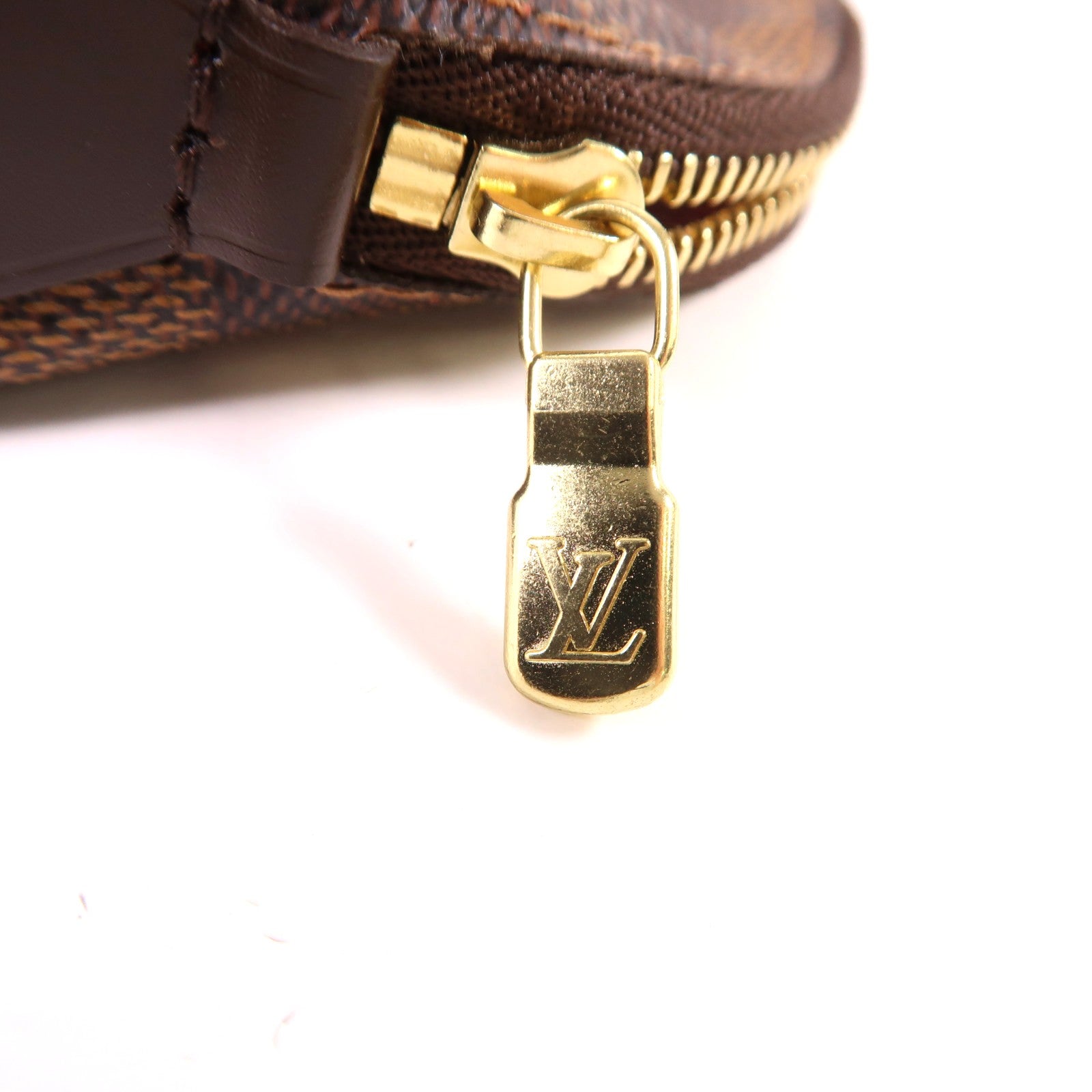 LOUIS VUITTON Damier Make Up Bag PM金扣化妝袋