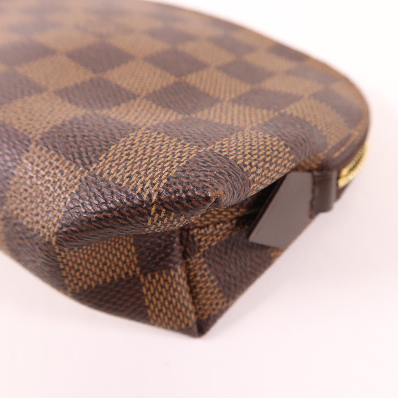 LOUIS VUITTON Damier Make Up Bag PM金扣化妝袋