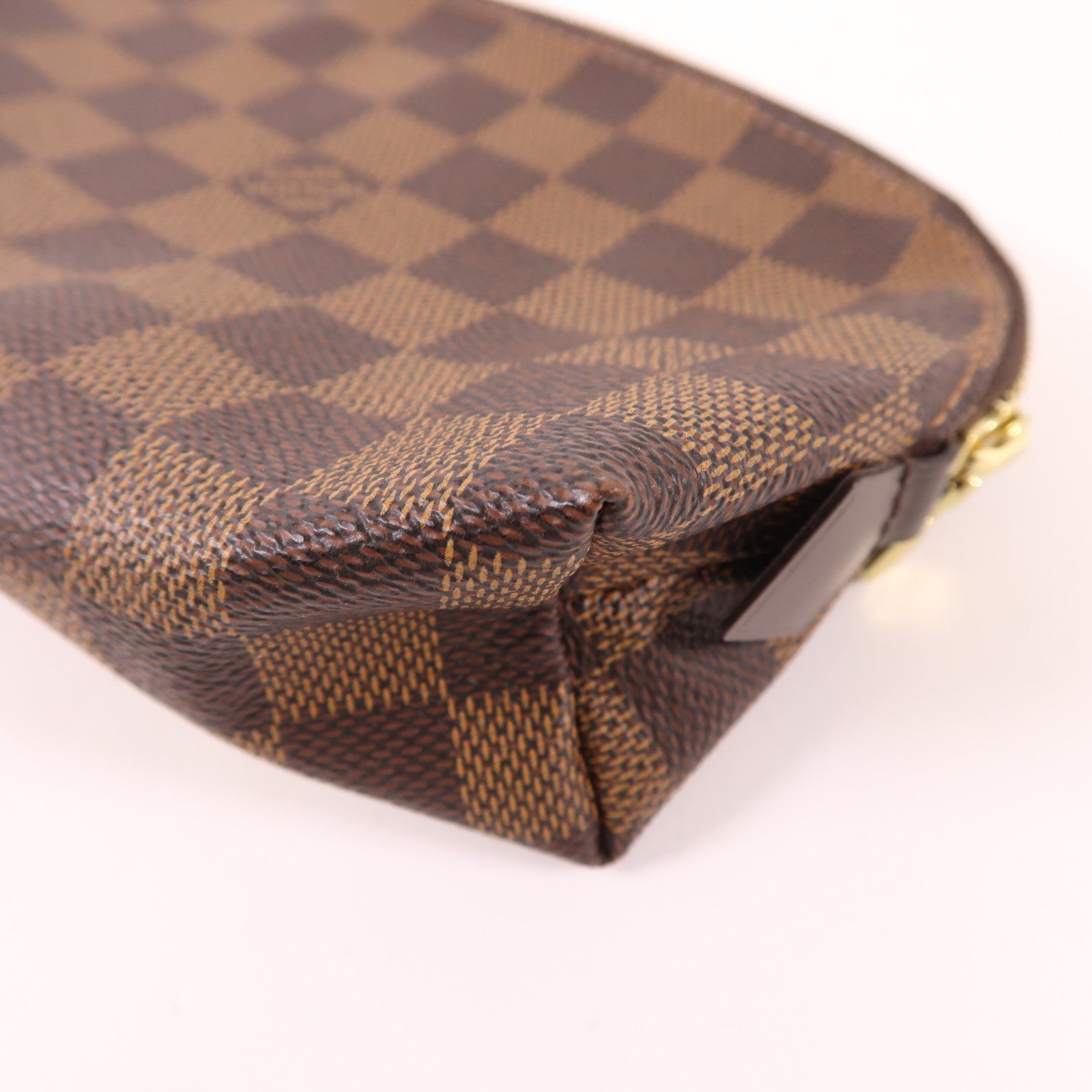 LOUIS VUITTON Damier Make Up Bag PM金扣化妝袋