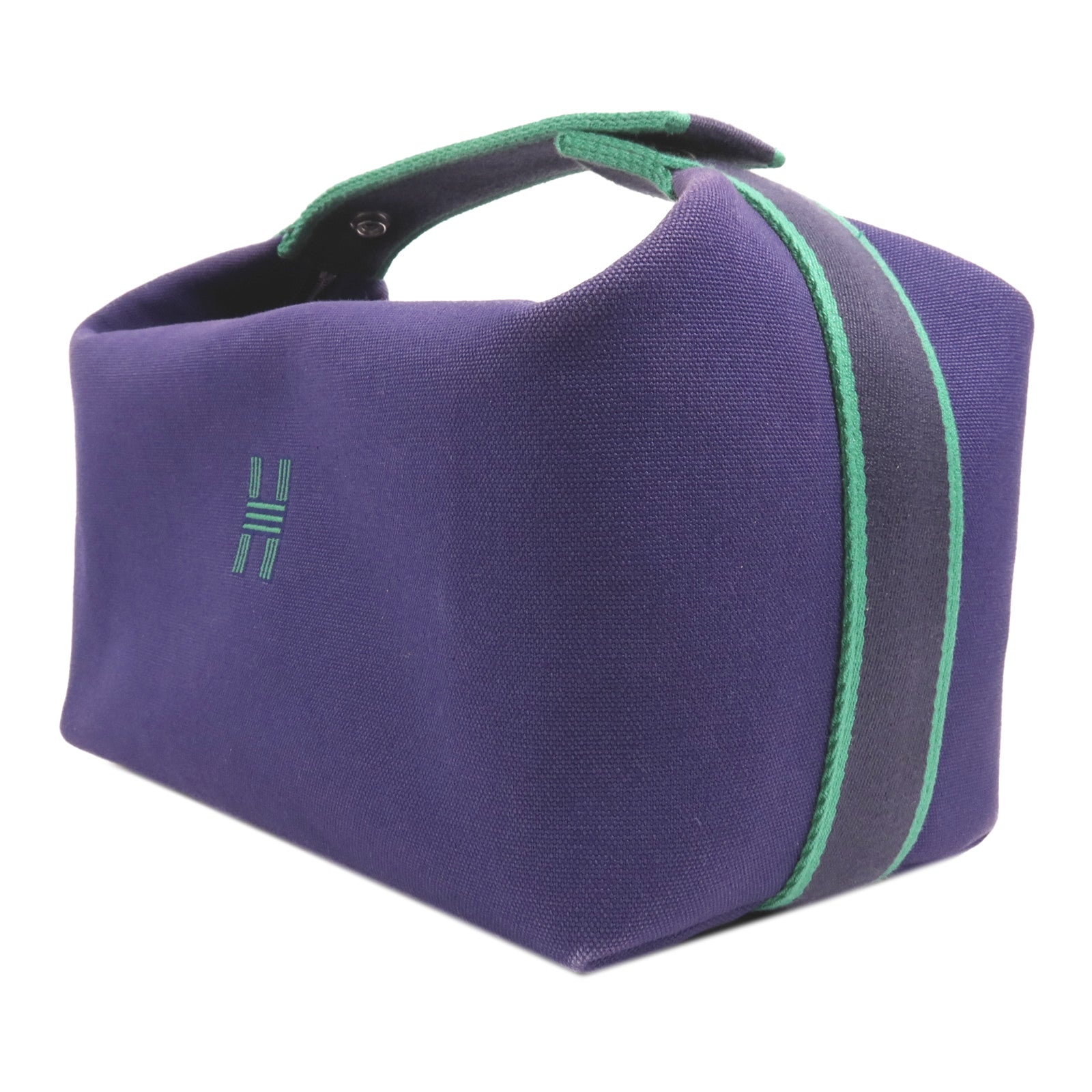 HERMES 帆布Bride-A-Brac GM銀扣手挽袋