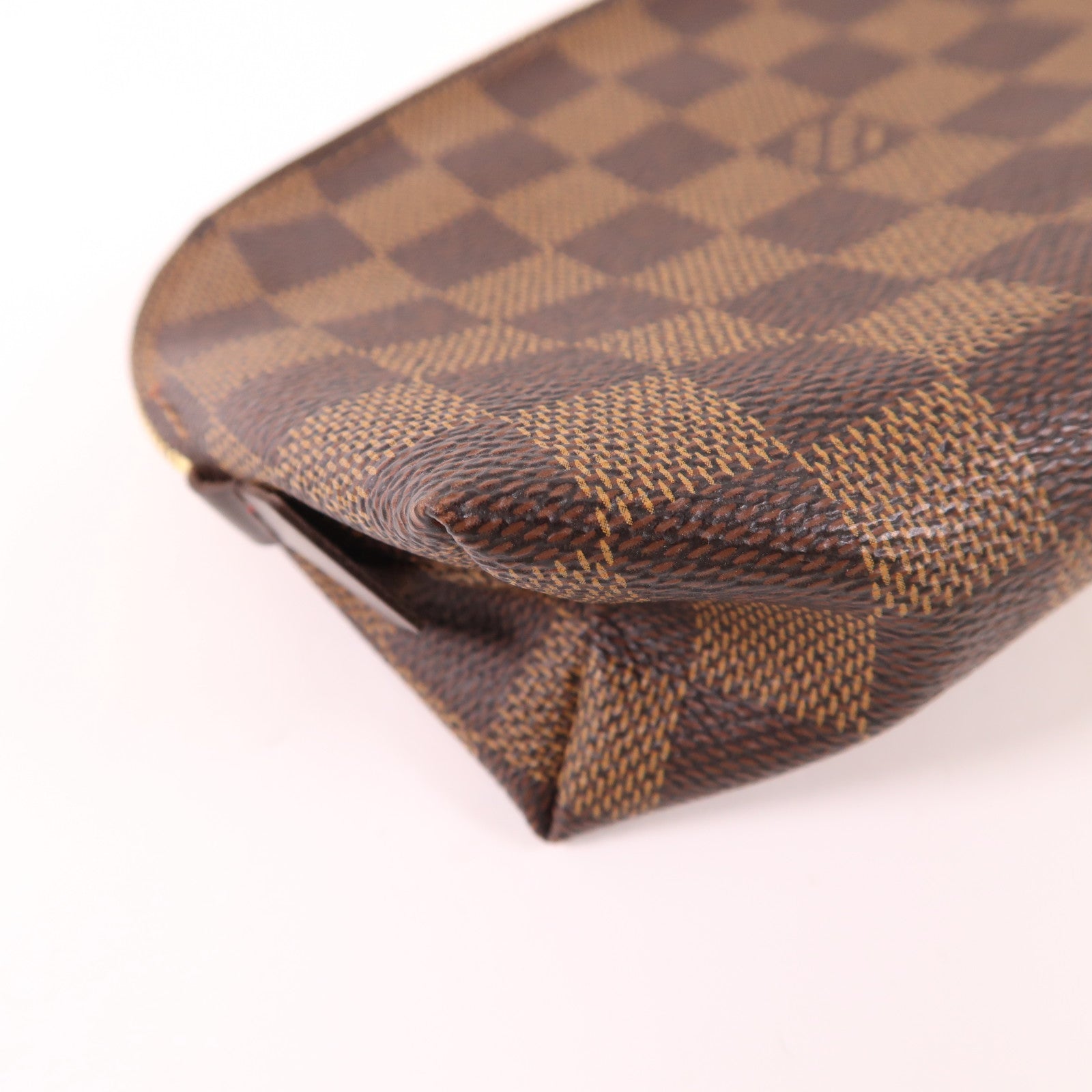 LOUIS VUITTON Damier Make Up Bag PM金扣化妝袋