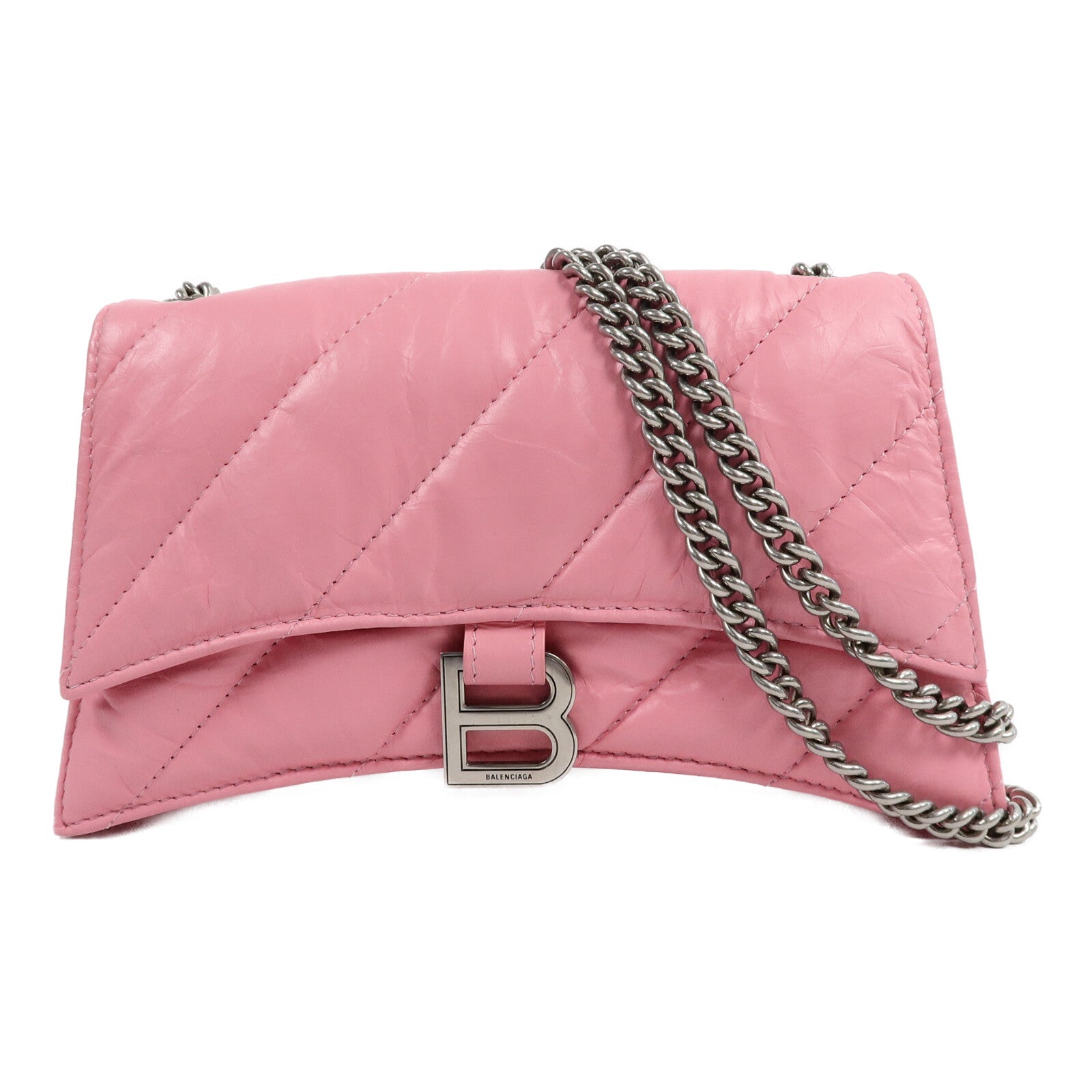 BALENCIAGA 牛皮皮革Crush Chain Quilted Bag鏈帶肩背袋