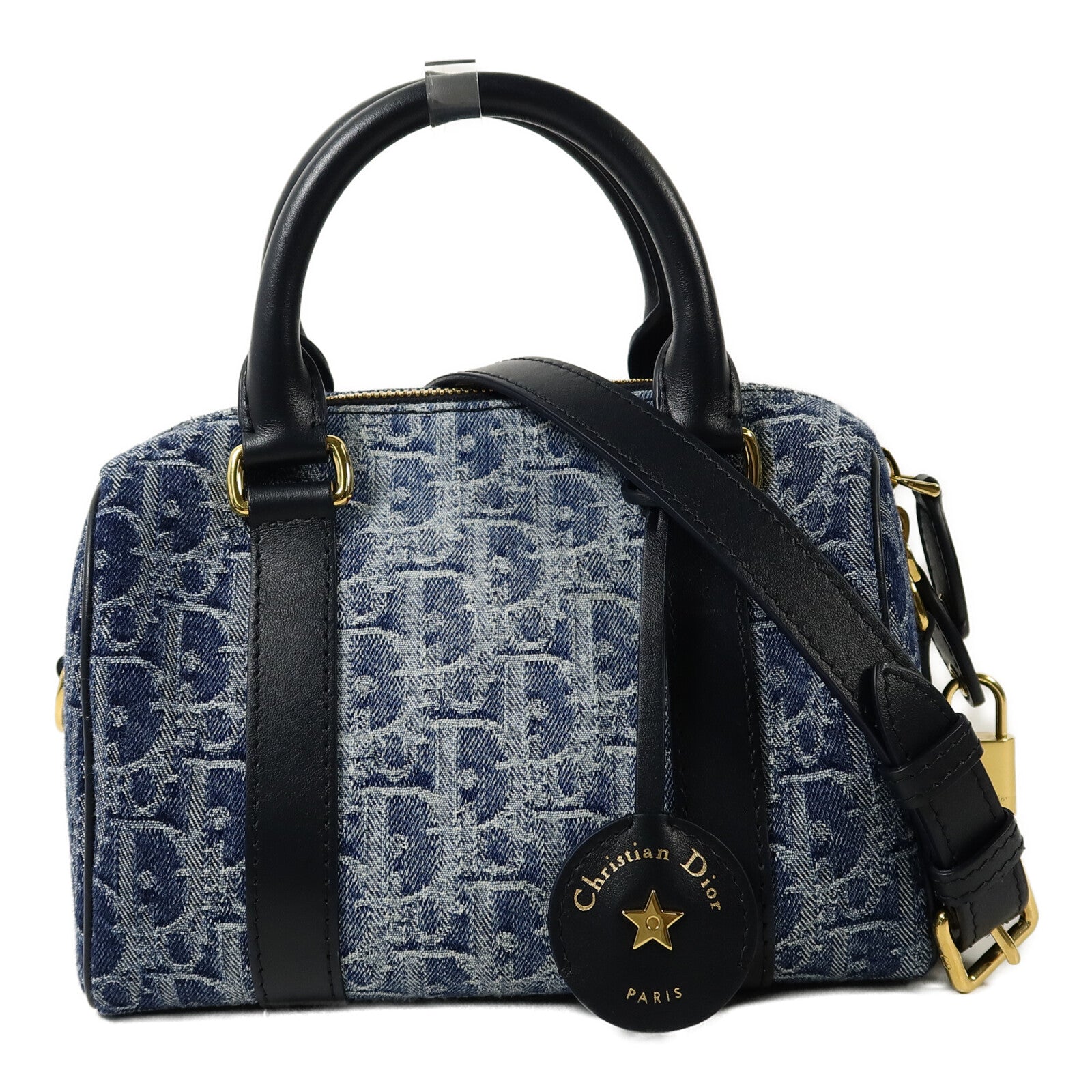 Dior 牛仔布Boston Bag手挽肩背兩用袋