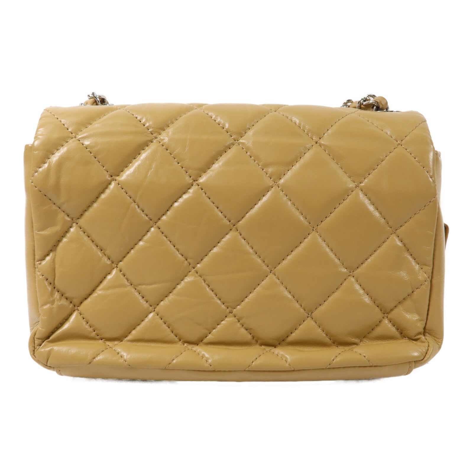 CHANEL 牛皮皮革Flap Bag鏈帶肩背袋