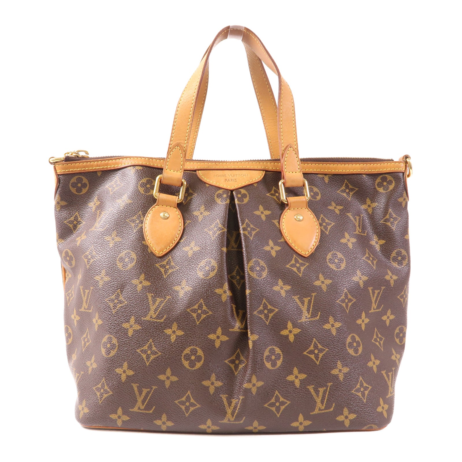 LOUIS VUITTON LV GHW Palermo PM 2 Way Shoulder Bag M40145 Monogram Brown