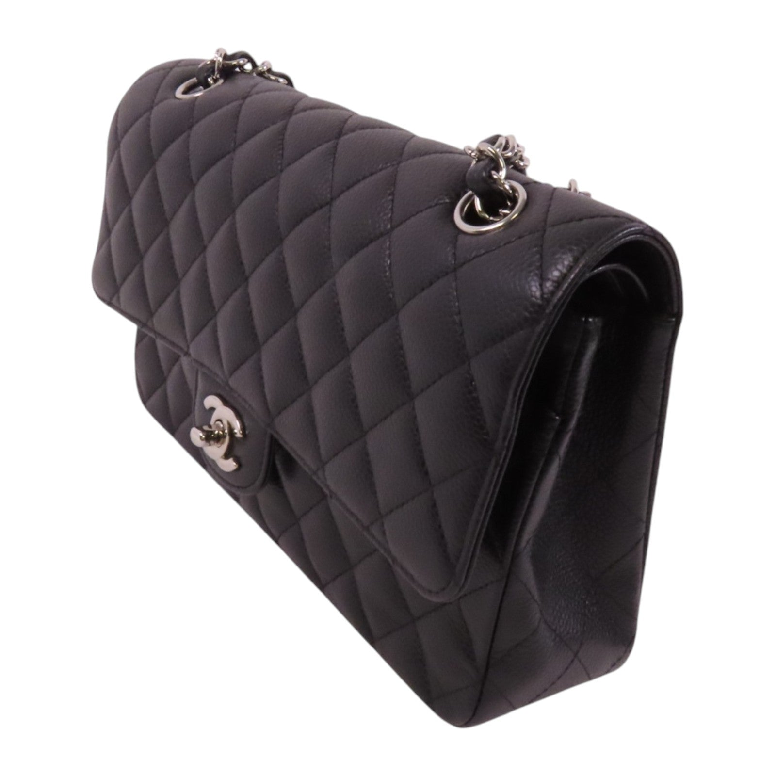 CHANEL 牛皮皮革Classic 25銀扣鏈帶肩背袋