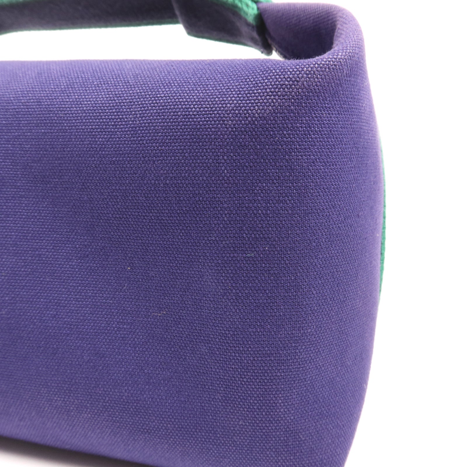 HERMES 帆布Bride-A-Brac GM銀扣手挽袋