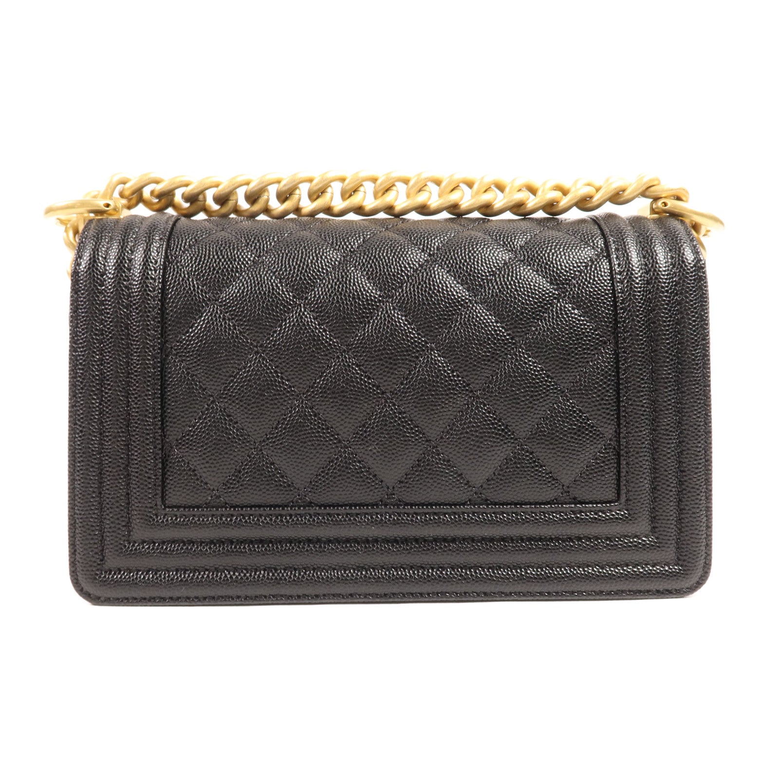 CHANEL 牛皮皮革Boy 20金扣鏈帶肩背袋