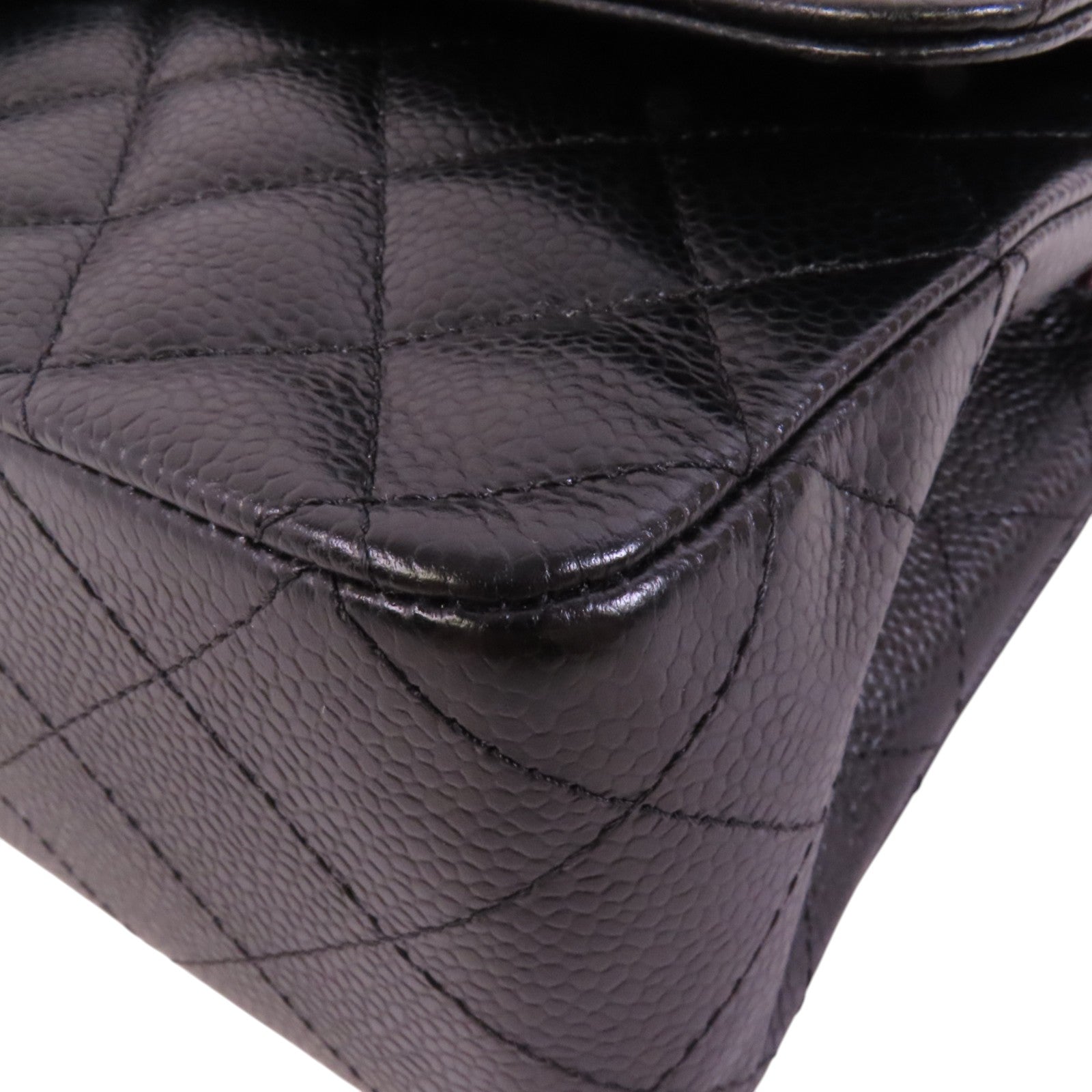 CHANEL 牛皮皮革Classic 25銀扣鏈帶肩背袋