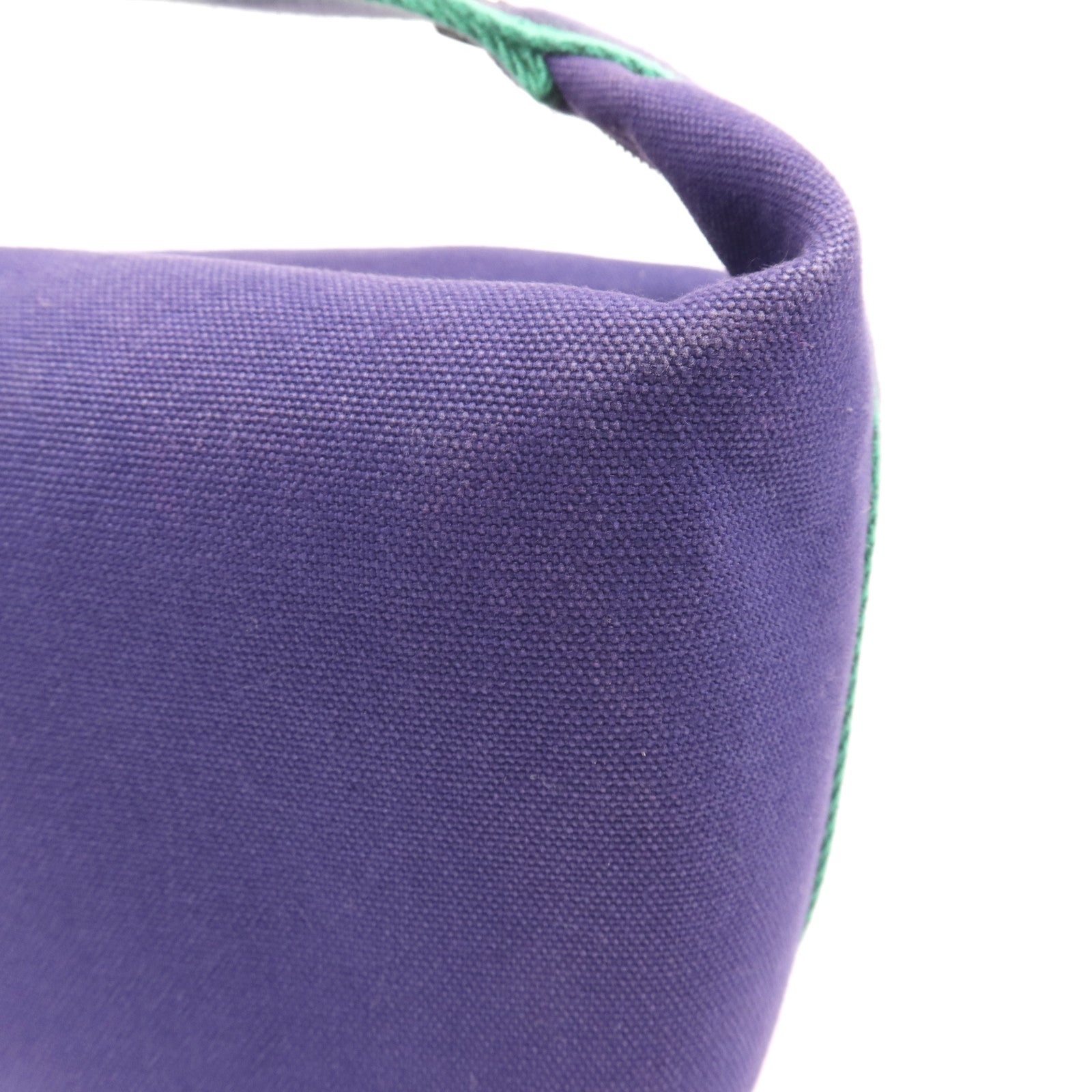 HERMES 帆布Bride-A-Brac GM銀扣手挽袋