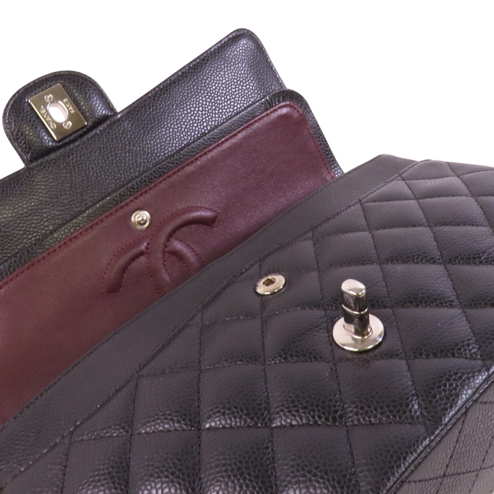 CHANEL 牛皮皮革Classic 25銀扣鏈帶肩背袋