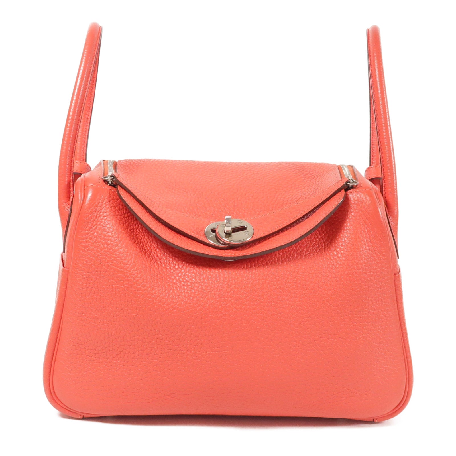 HERMES Clemence皮革Lindy 26銀扣手挽肩背兩用袋