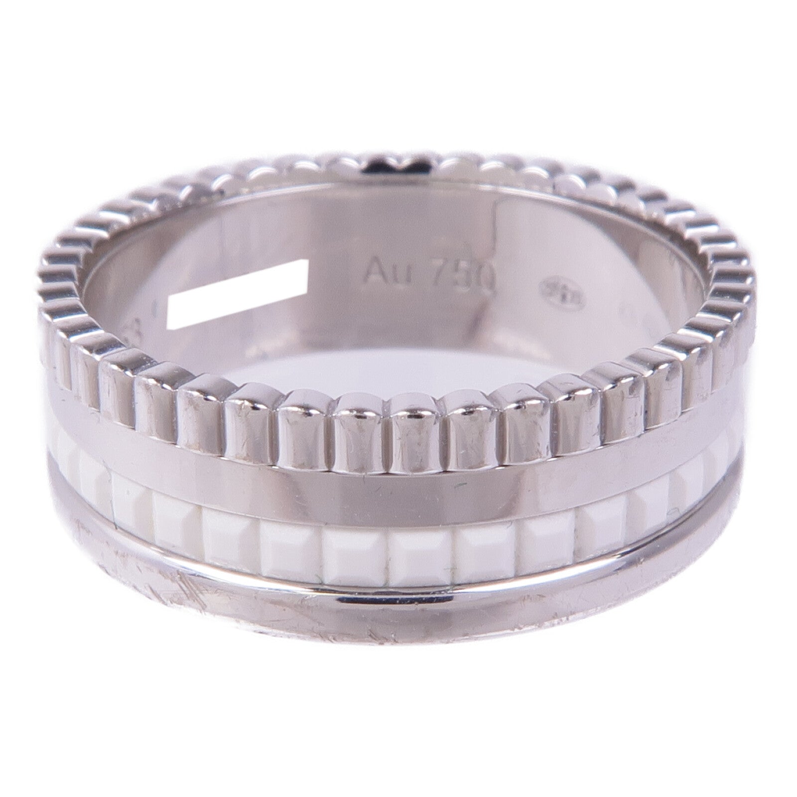 Boucheron 18K白金Quatre Double White Ring戒指Boucheron#53/US#6.25
