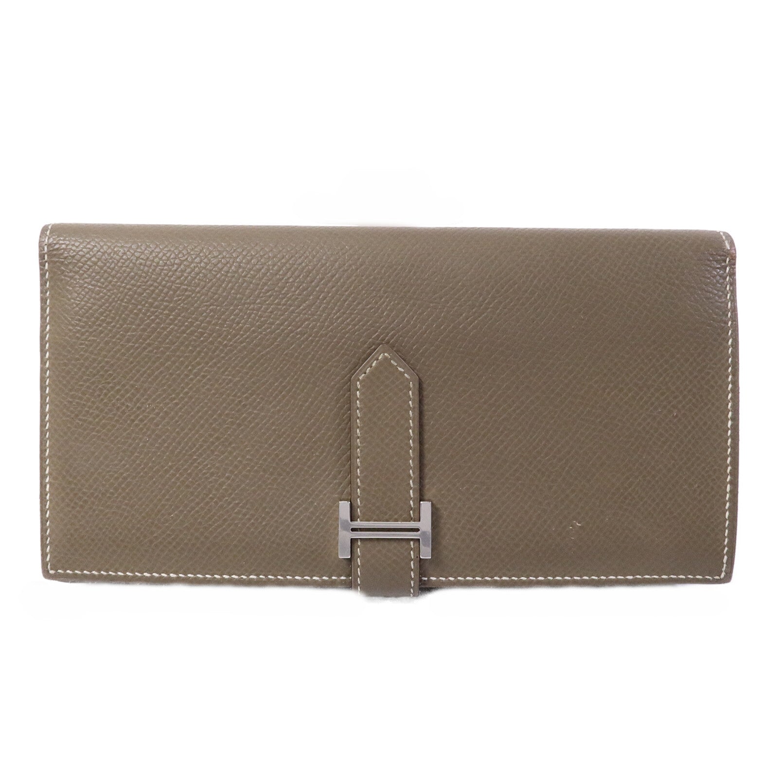 HERMES Epsom皮革Bearn Long Wallet長錢包Etoupe