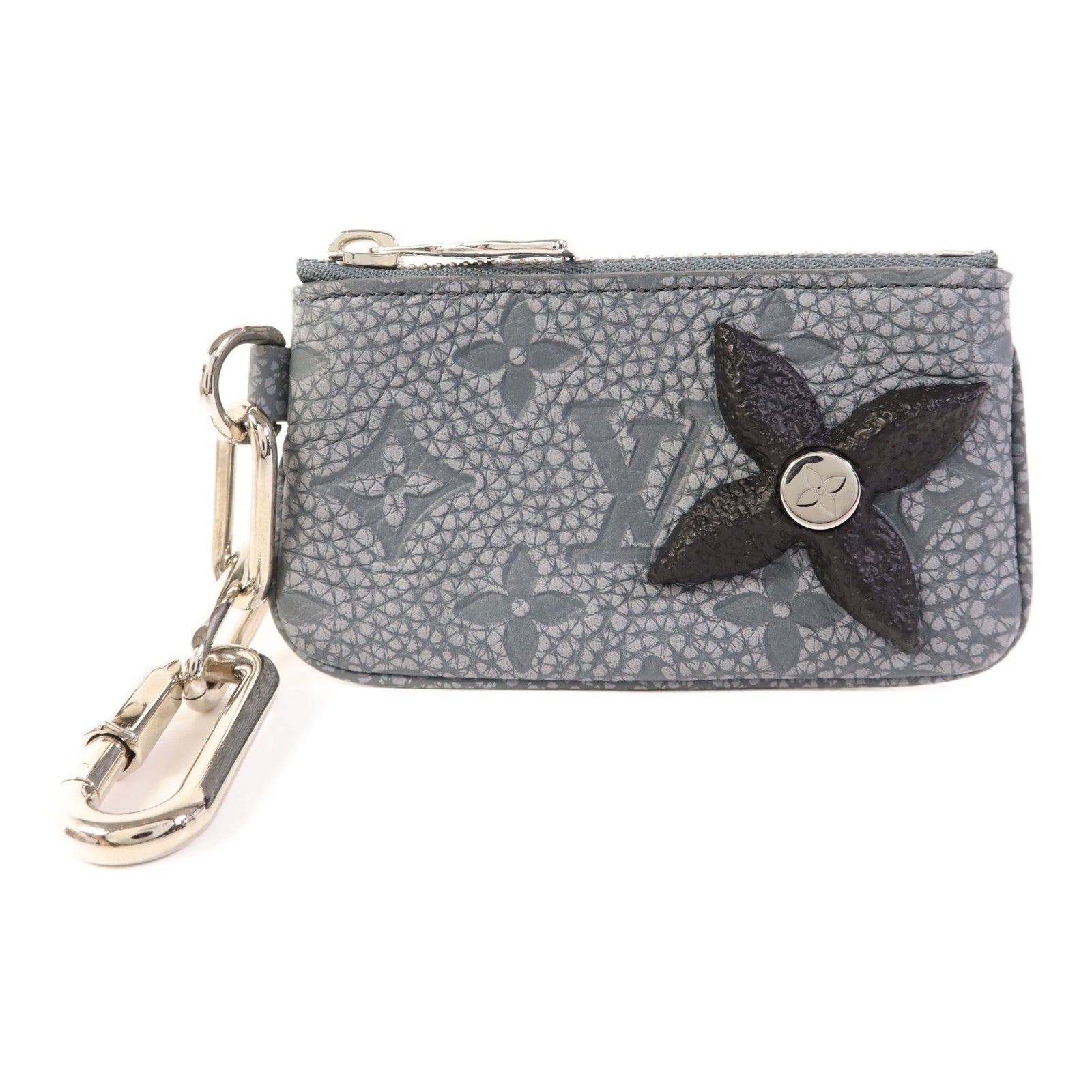 LOUIS VUITTON Monogram Taurillon Coin Case銀扣零錢包