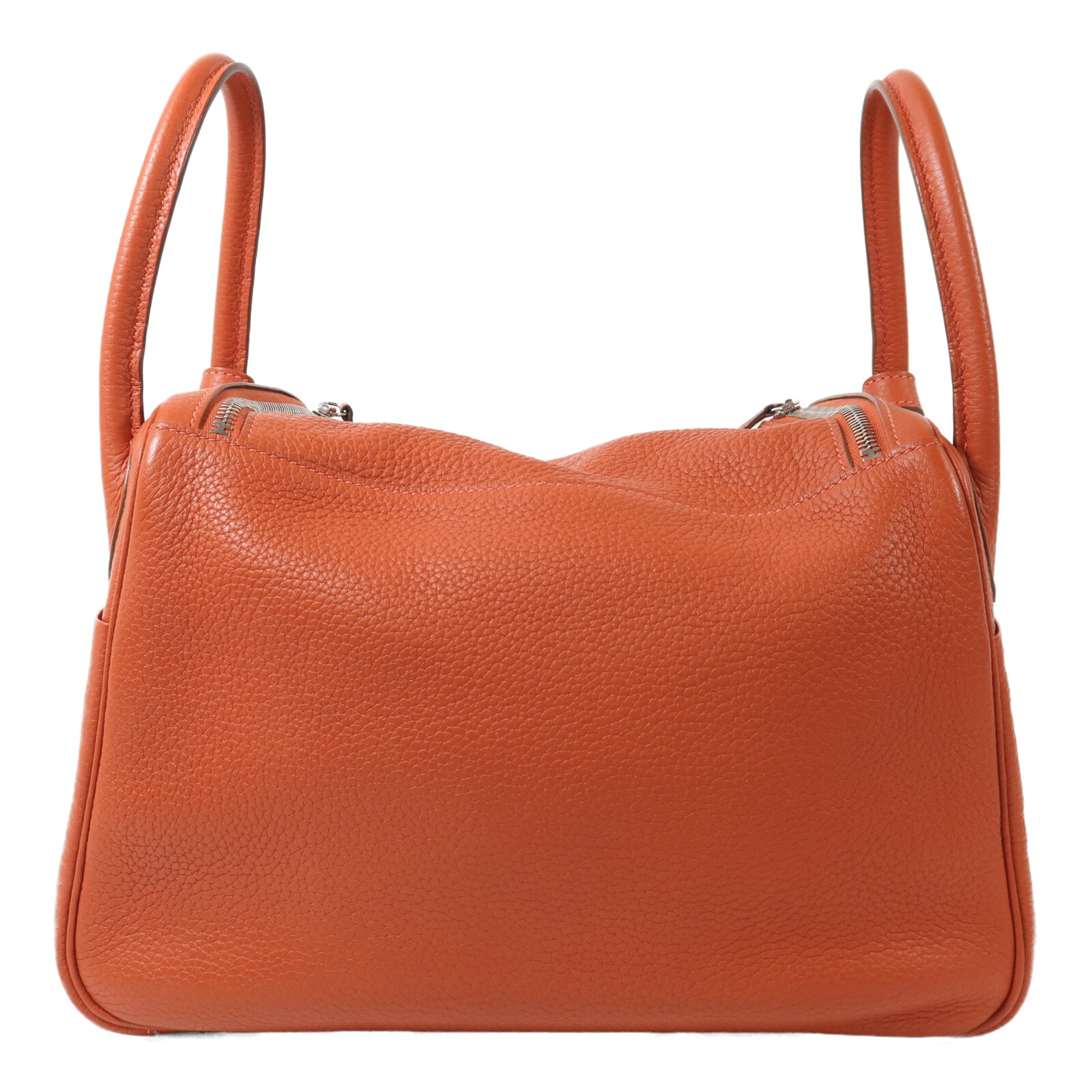 HERMES Togo皮革Lindy 30銀扣手挽肩背兩用袋Capucine