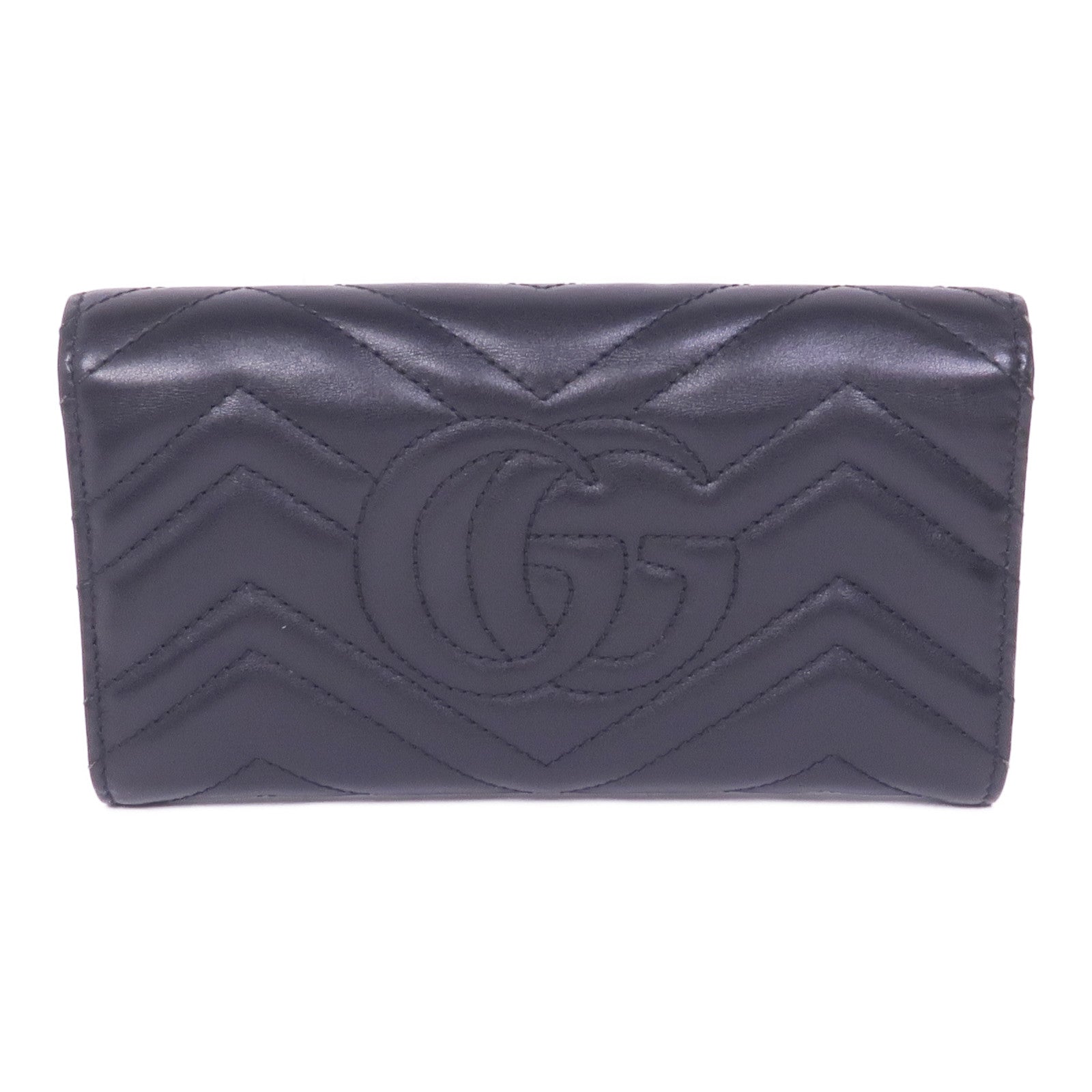 GUCCI 牛皮皮革Marmont Long Wallet金扣長錢包