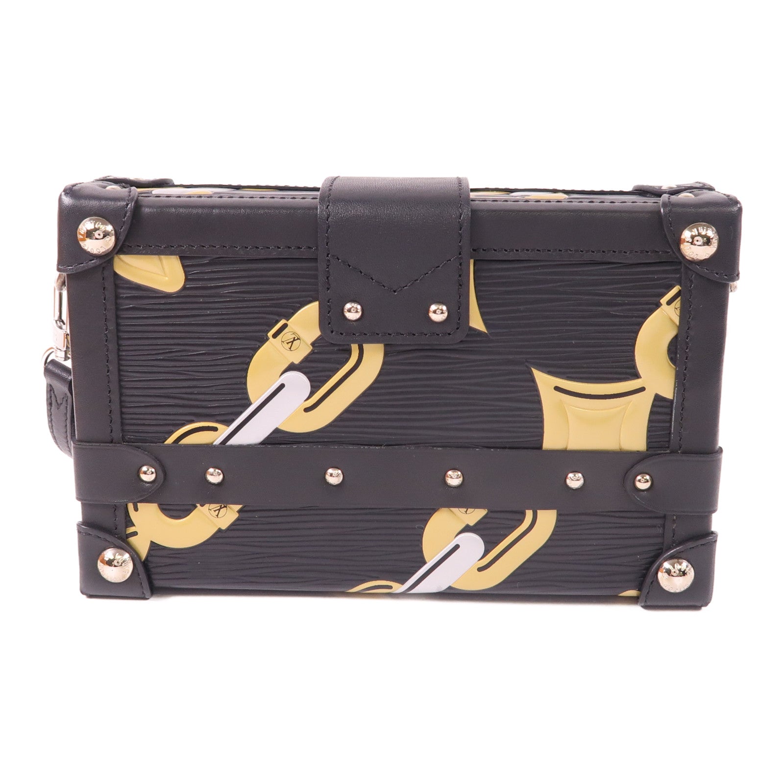 LOUIS VUITTON 【激減優惠】Epi Chain Flower Petite Malle銀扣肩背袋