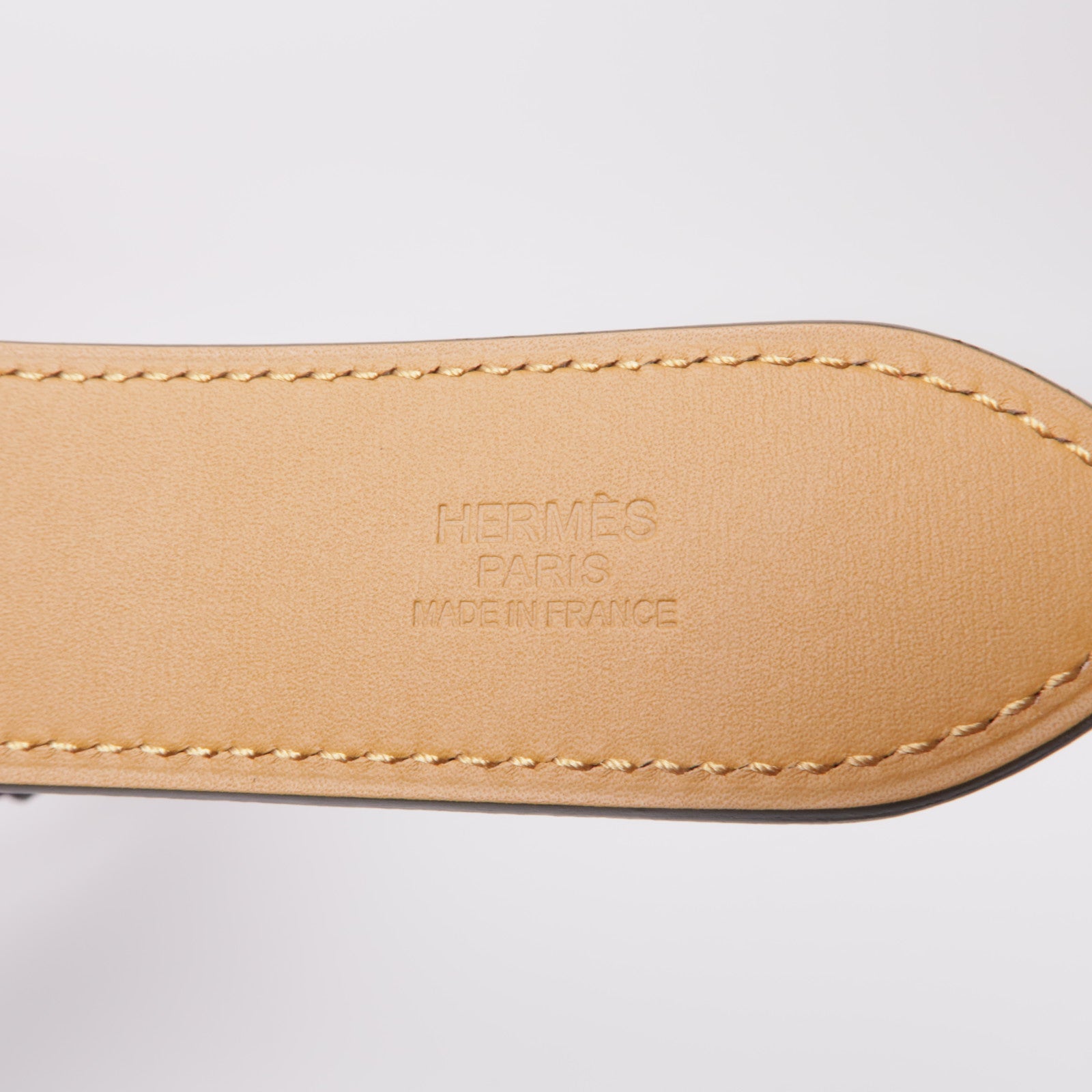 HERMES Togo皮革Etriviere 32 Belt銀扣皮帶紅色