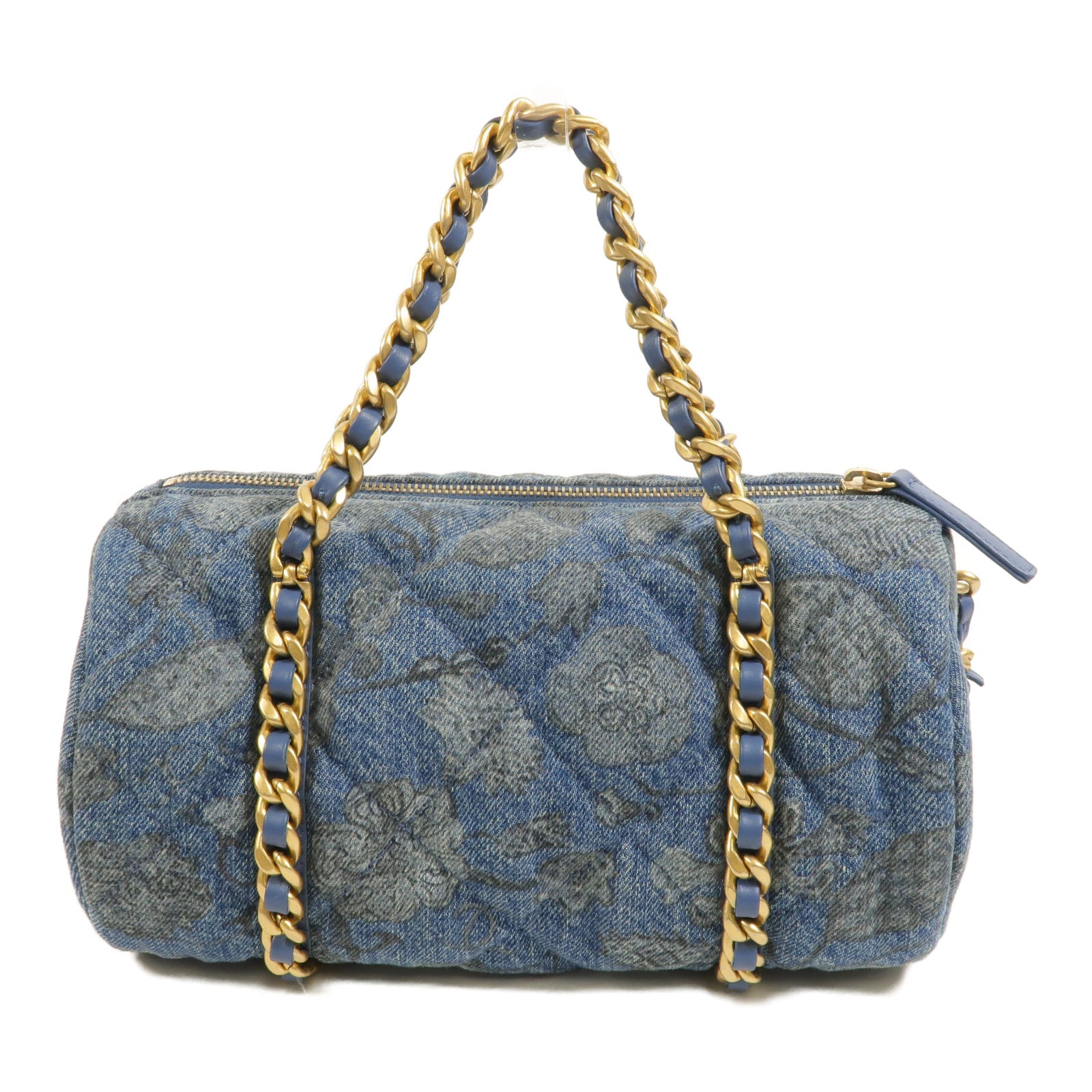 CHANEL Denim Boston Bowling Bag手挽肩背兩用袋