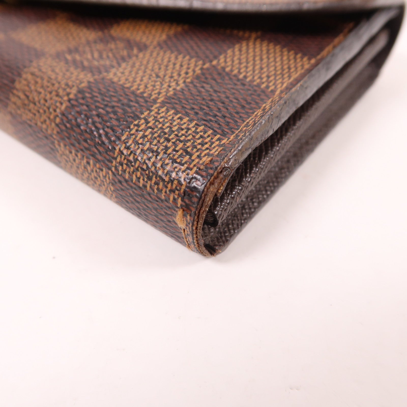 LOUIS VUITTON (PRICE DOWN) LV GHW Sarah Long Wallet N63209 Damier Ebene Brown
