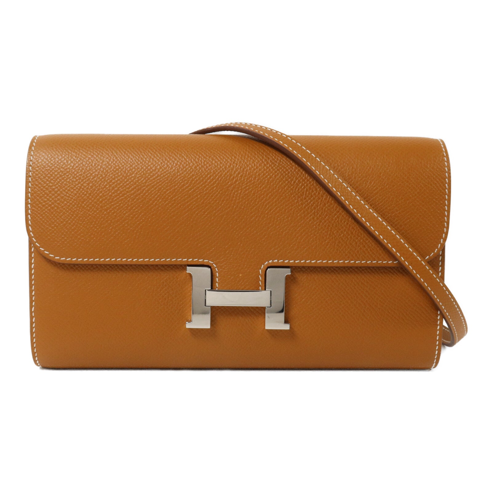 HERMES Epsom皮革Constance To Go肩背袋Gold