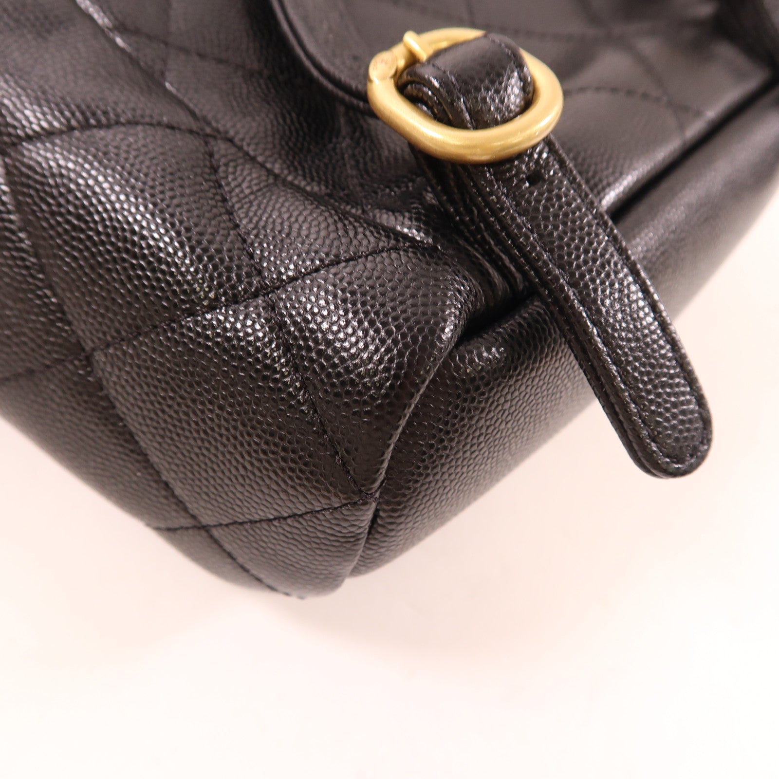 CHANEL 牛皮皮革Backpack金扣背包