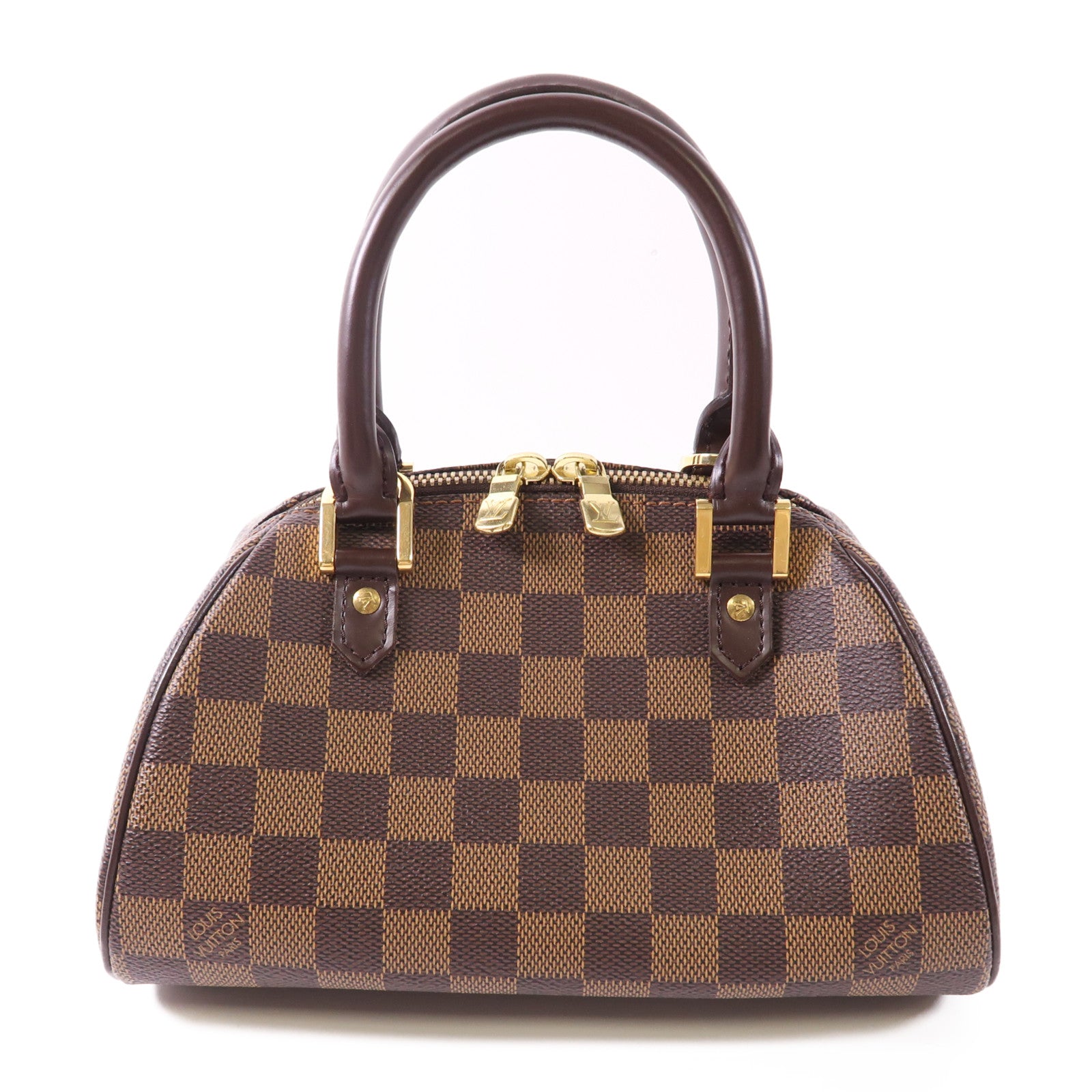 LOUIS VUITTON Damier Rivera Mini金扣手挽袋