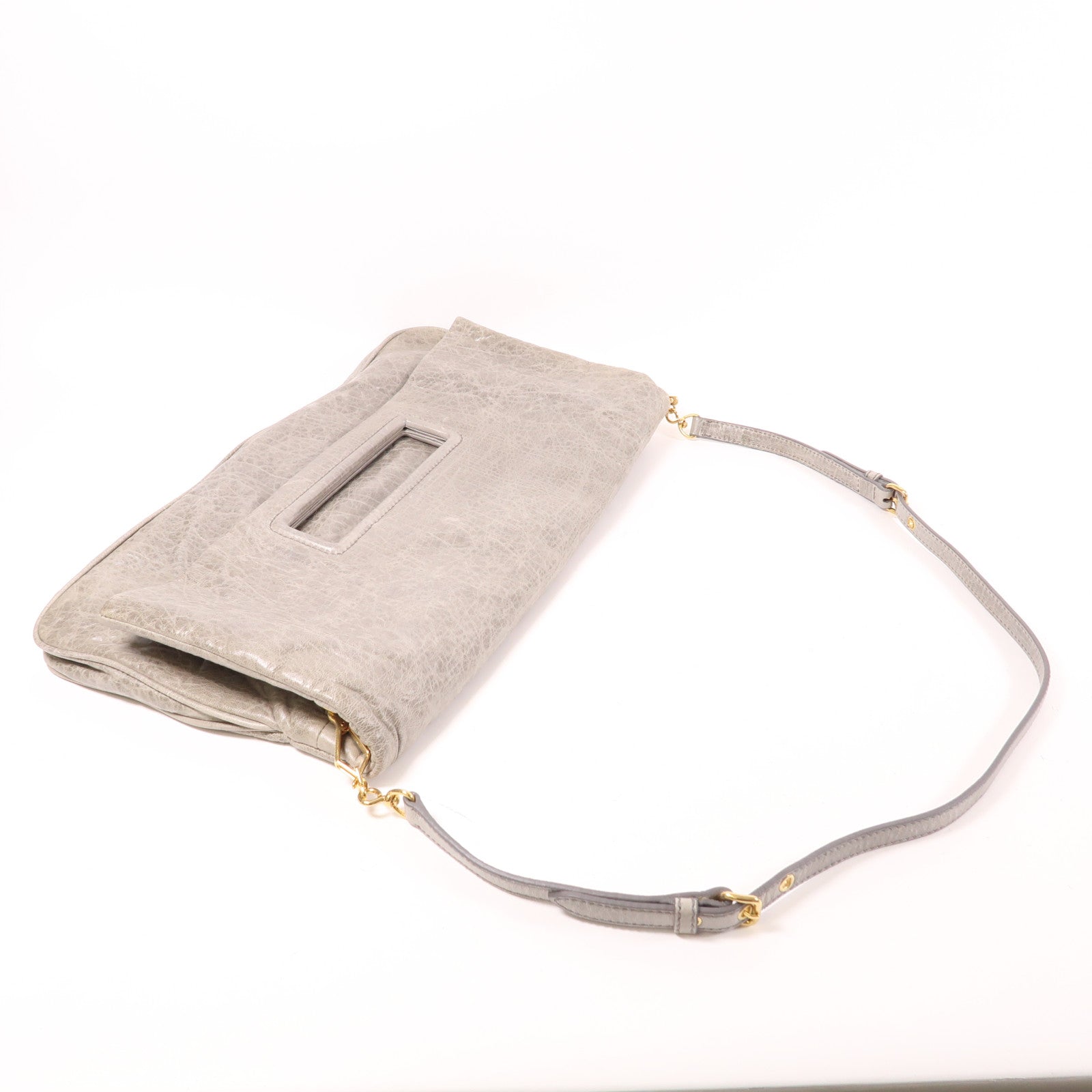 Miu Miu 牛皮皮革2 Way Shoulder金扣手挽肩背兩用袋